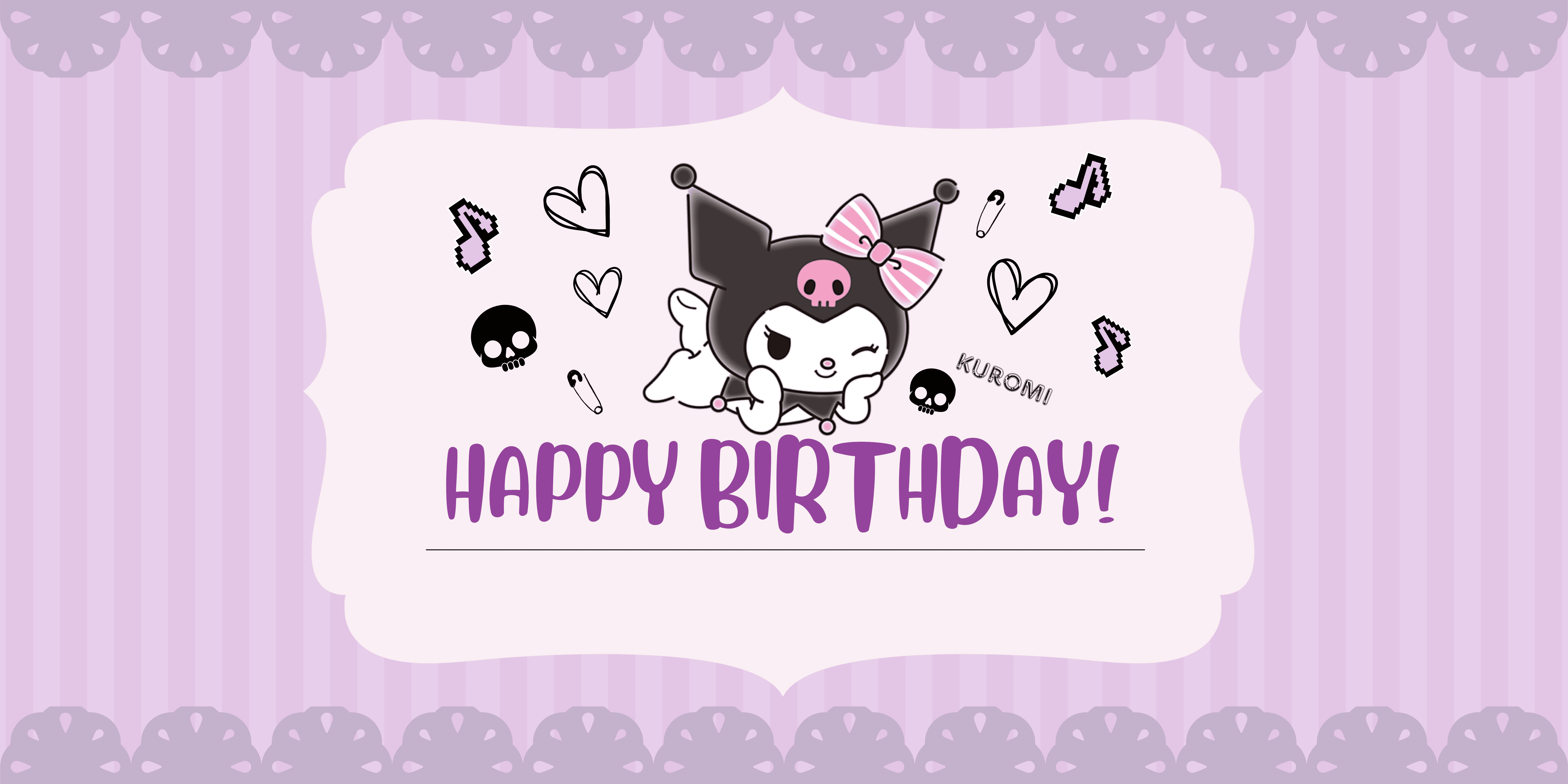 Kuromi Birthday Banner