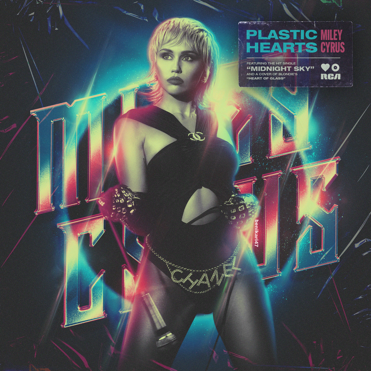 Miley Cyrus Hearts Artwork. Image - Behance