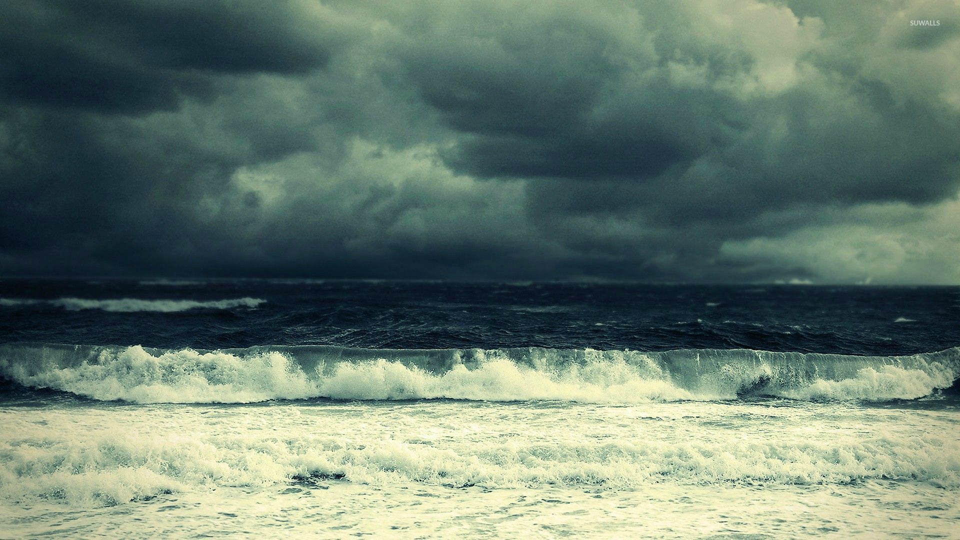 Stormy sea wallpaper wallpaper