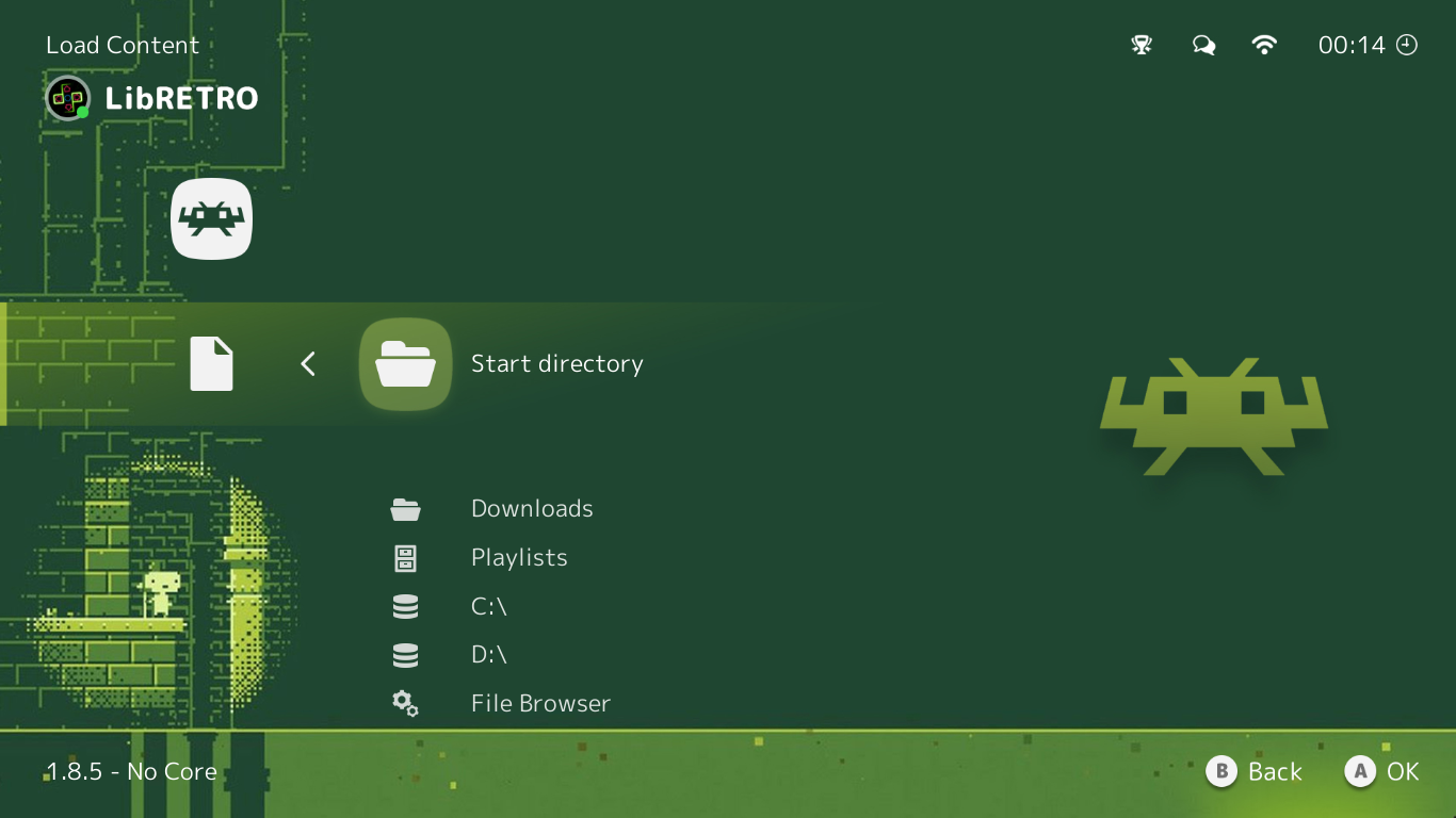 Pixel art style custom XMB background