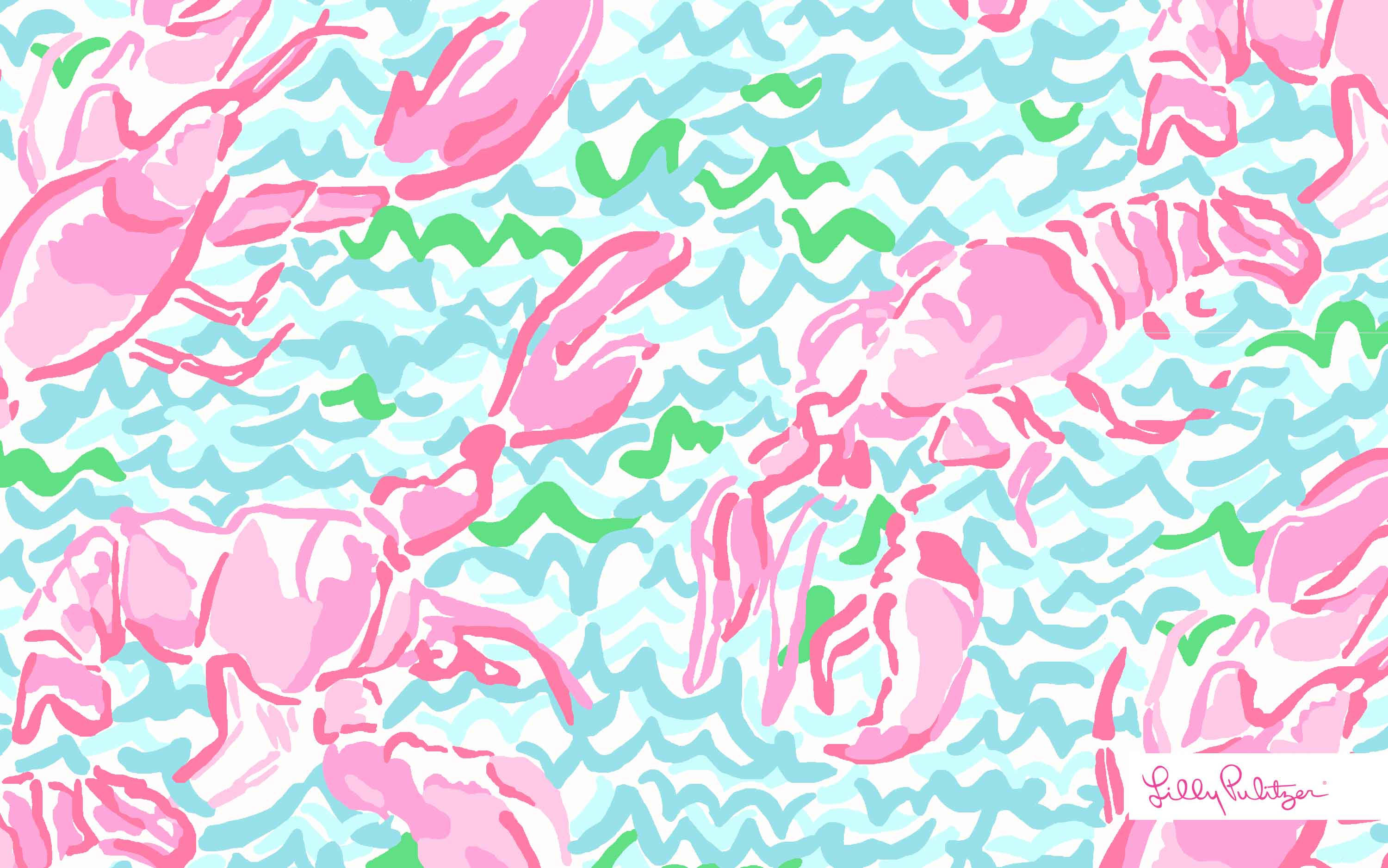 Download free Pink Lobsters Lilly Pulitzer Desktop Wallpaper