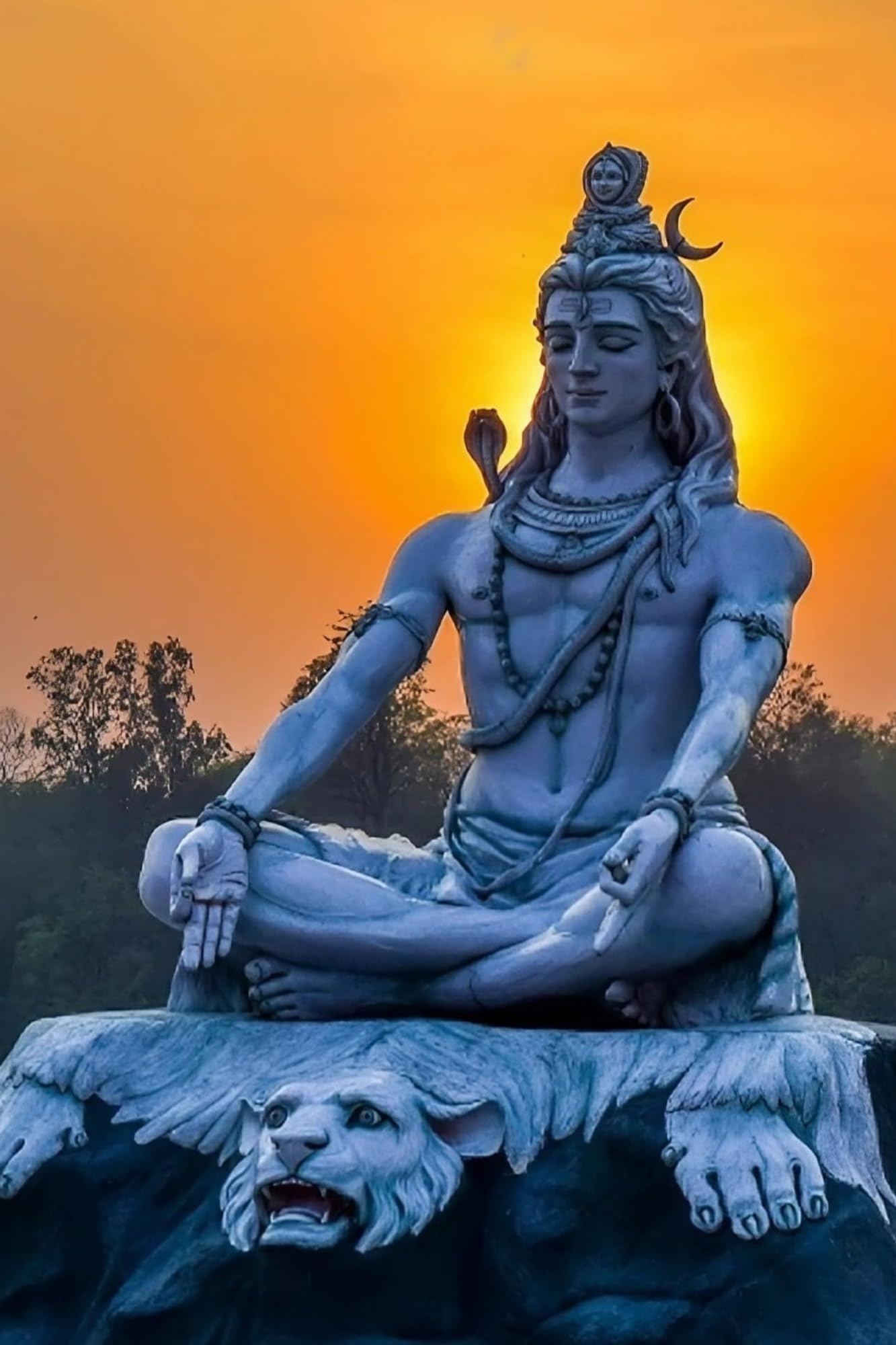 Shiv ji Poster Shiv Parvati, Mahadev, Mahakal, Bholenath, Lord Shiva, Hindu God HD wall Poster. Aesthetic Poster. Wall Decor (18X12 inch). Shiva Single 406, Amazon.in: Home & Kitchen