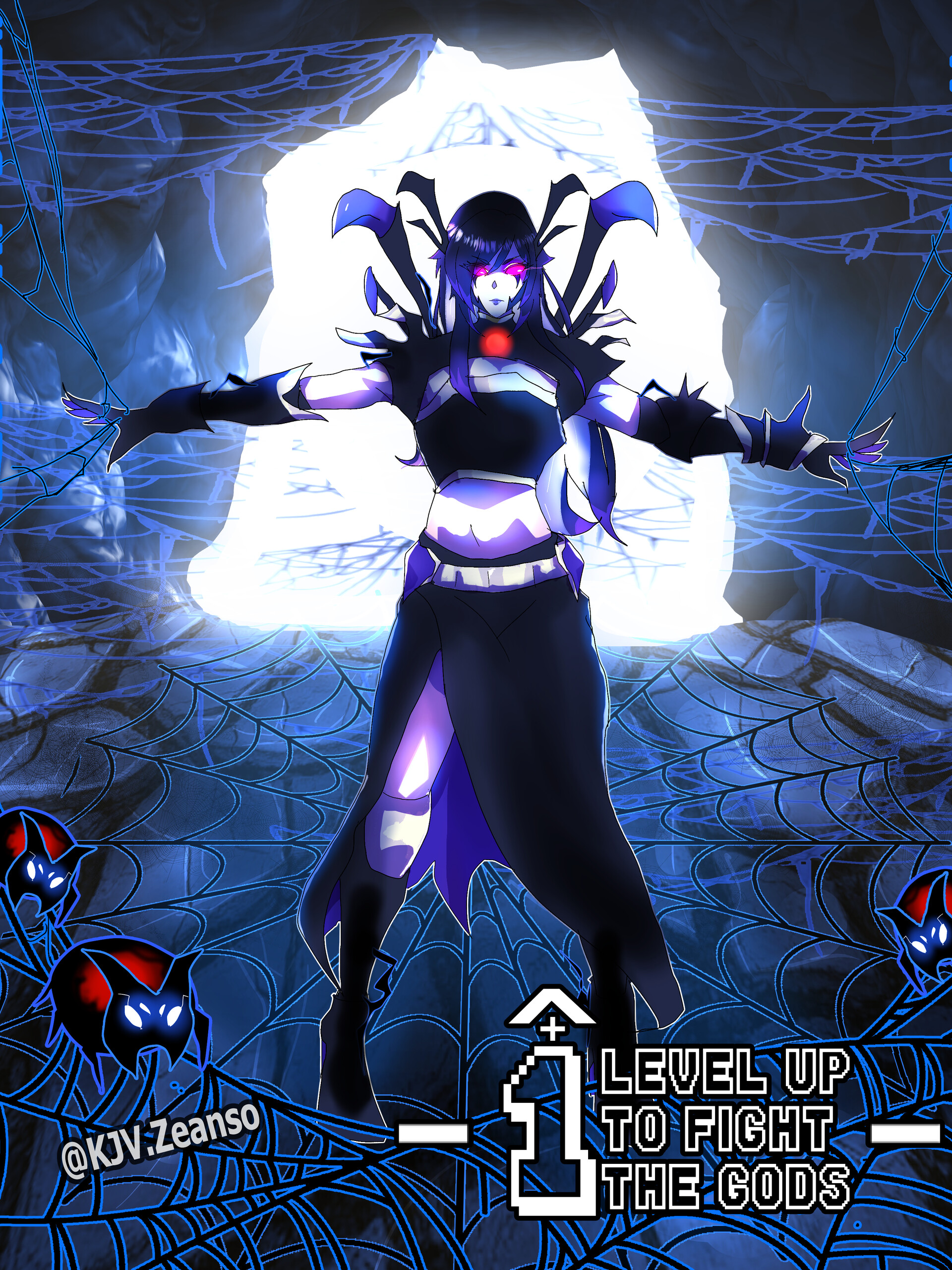 I Level Up To Fight The Gods. Black Shadow Rachina Webnovel Art