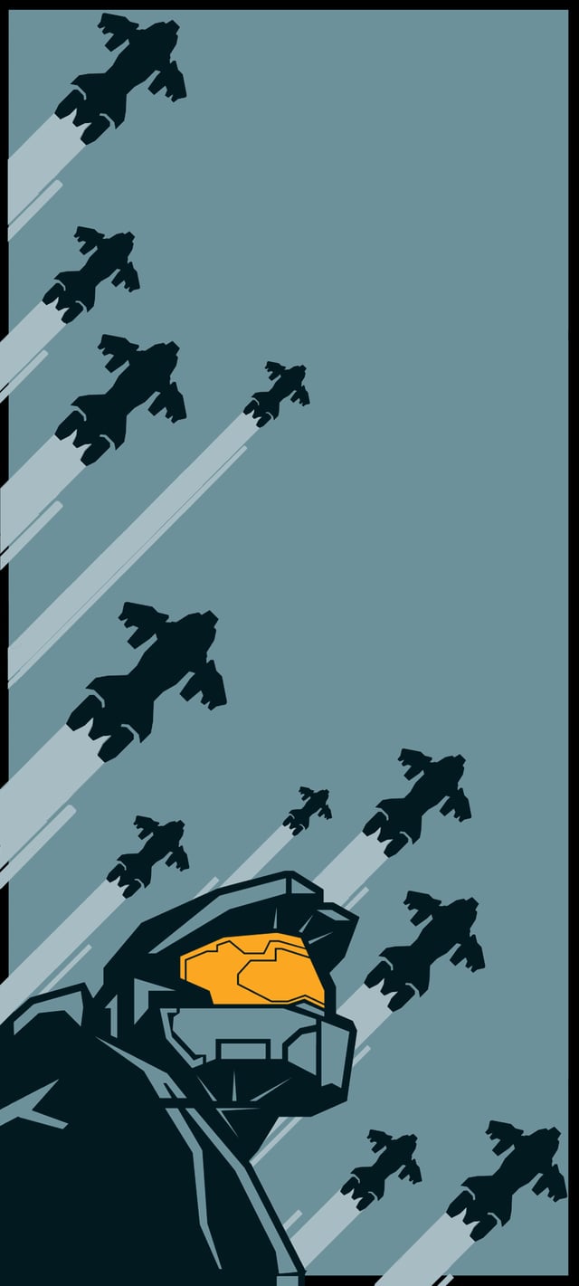 Adapted some more H:I emblems into mobile wallpaper. 2400x1080 pixels in size