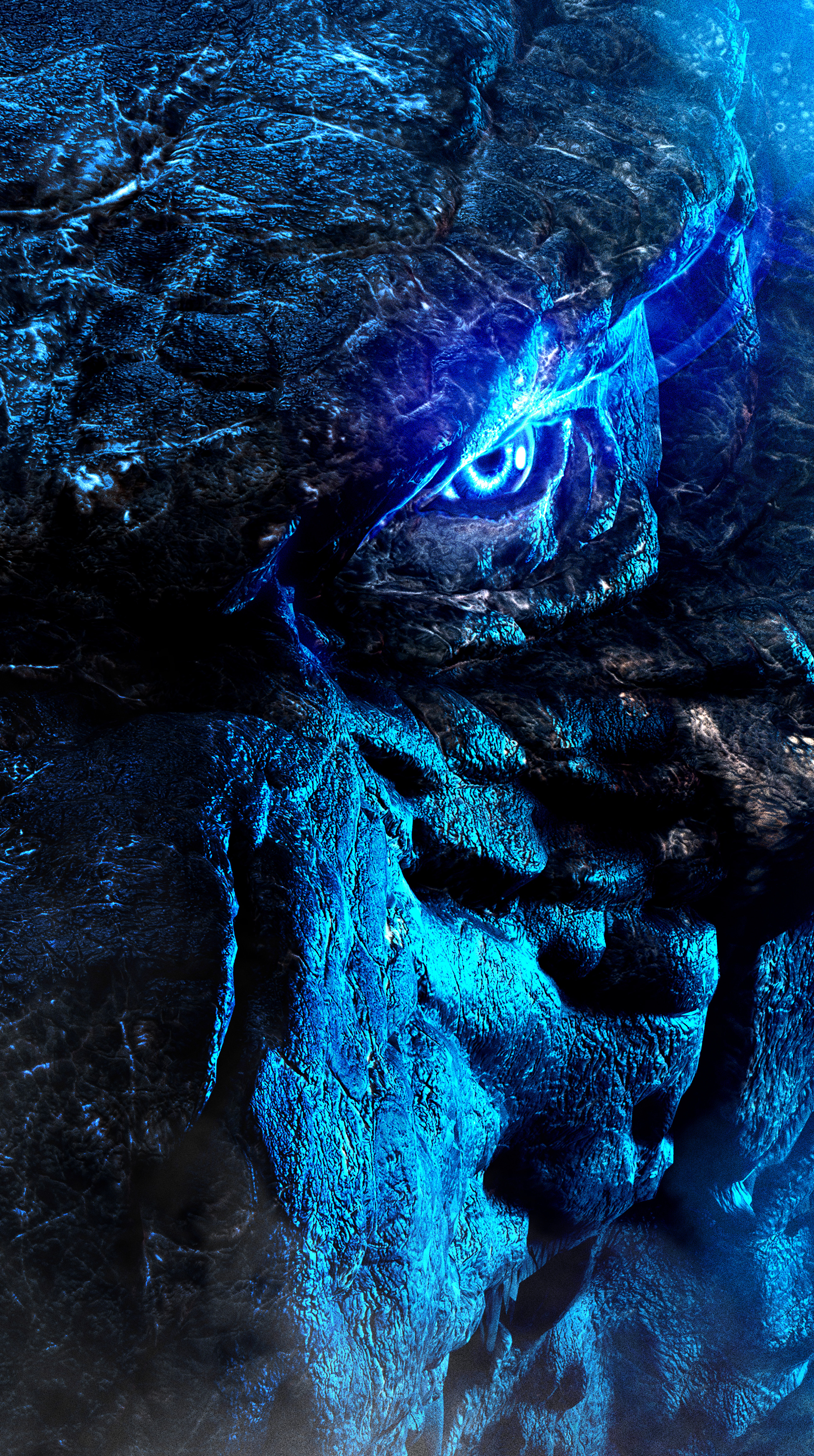 Wallpaper Godzilla, King Kong, Kaiju, Water, Blue, Background Free Image