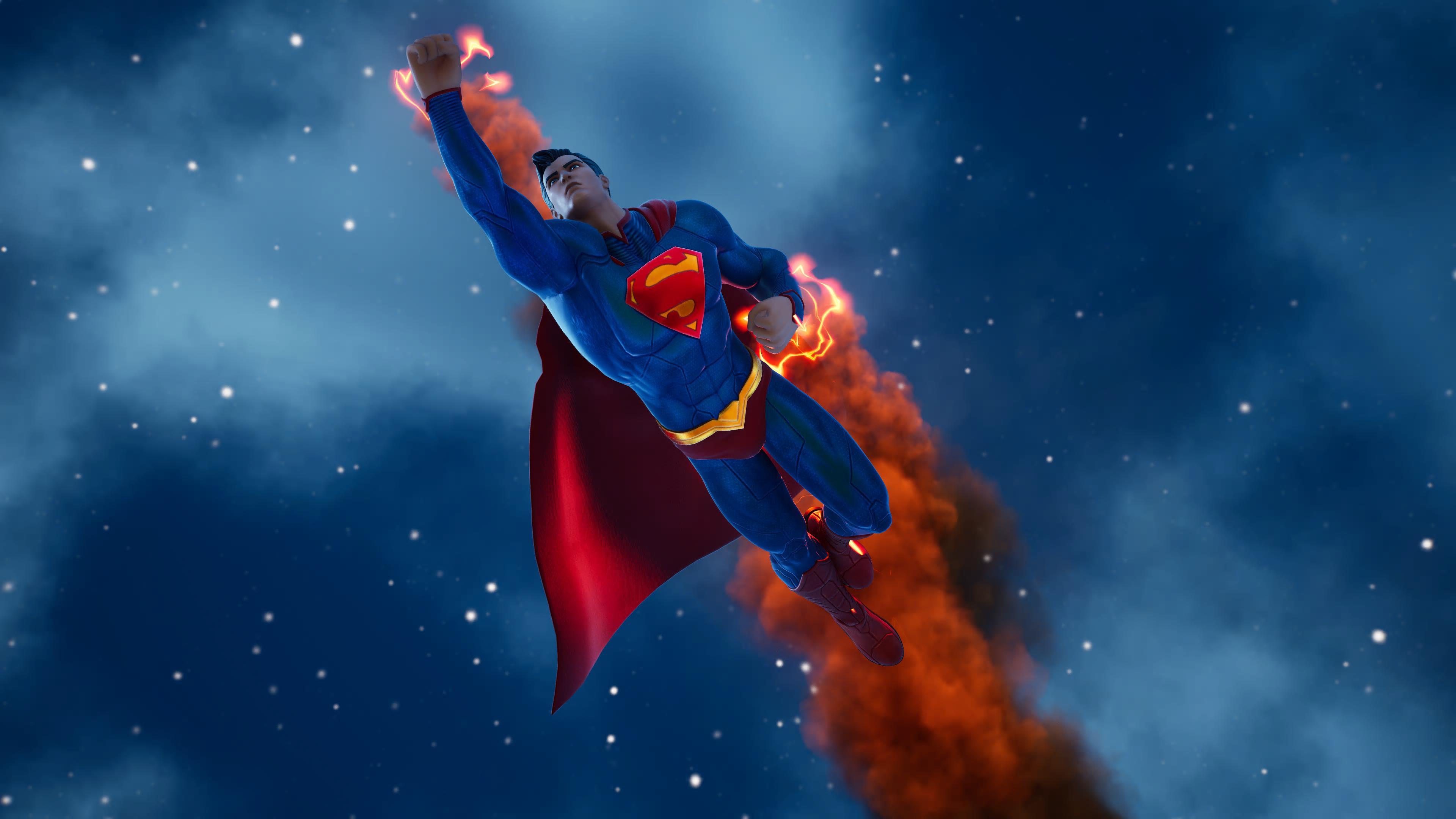 Video Games Superman in Fortnite. Photography