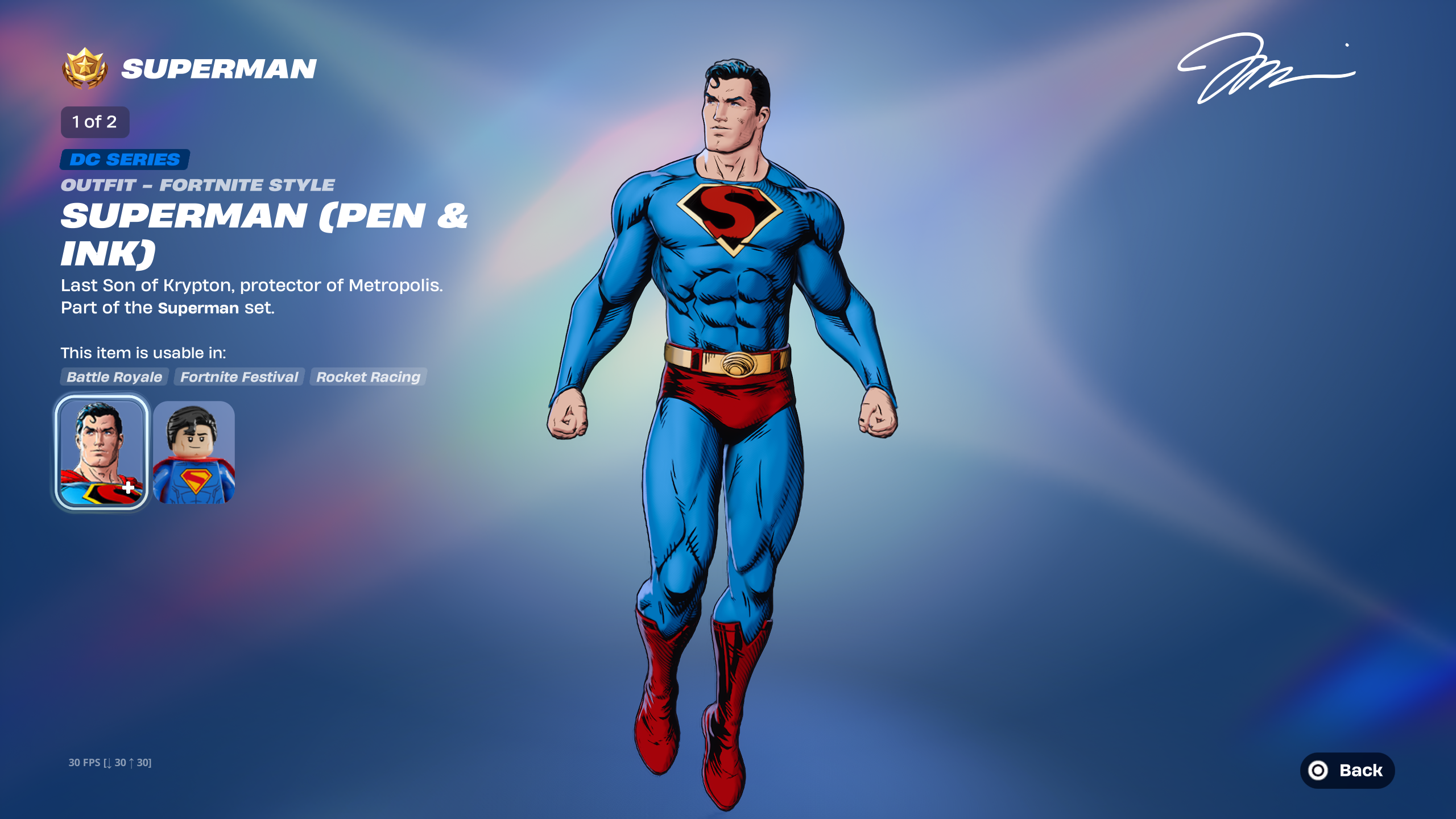 Fortnite's New Cel Shaded Superman Looks Incredible