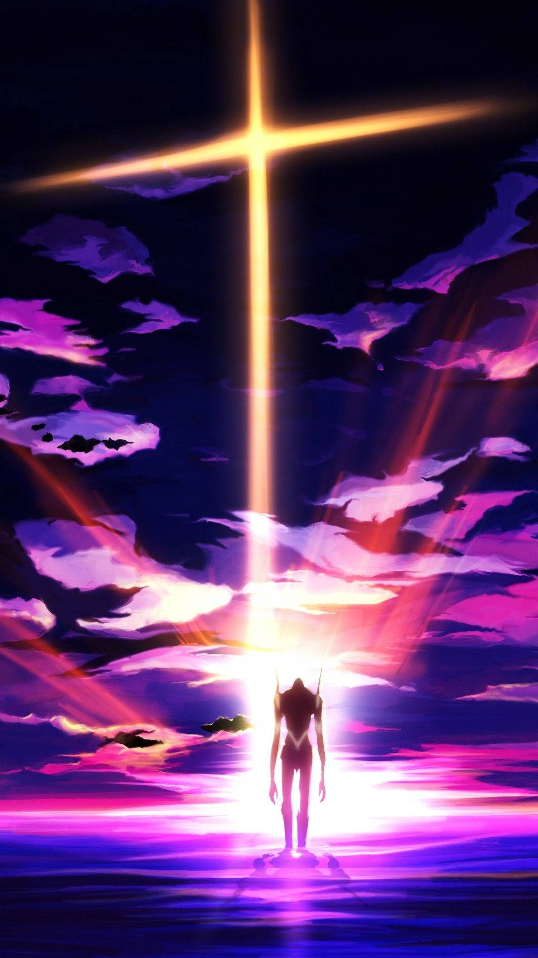 Download Aesthetic Eva 01 Evangelion Phone Wallpaper