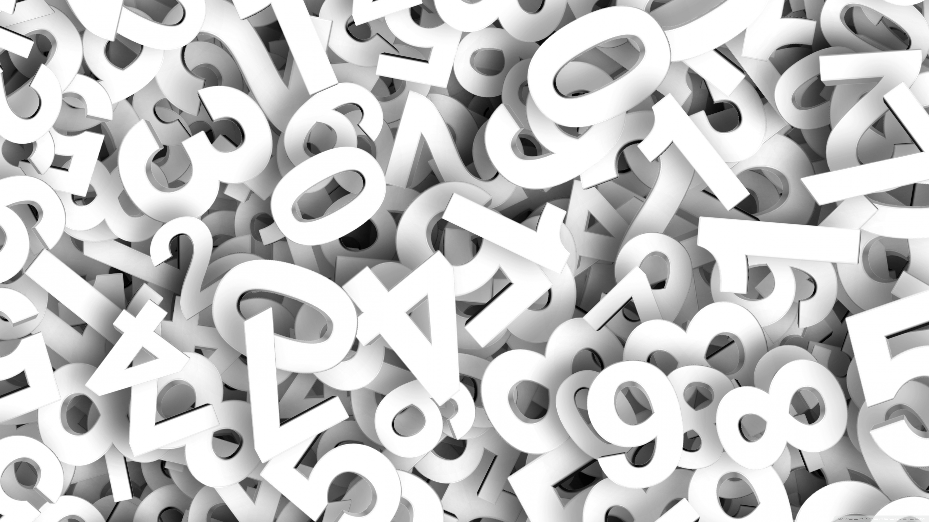 Numbers 4K UHD Wallpaper for UltraHD Desktop and TV, Widescreen and UltraWide Display, Dual Monitor, Smartphone and Tablet Devices