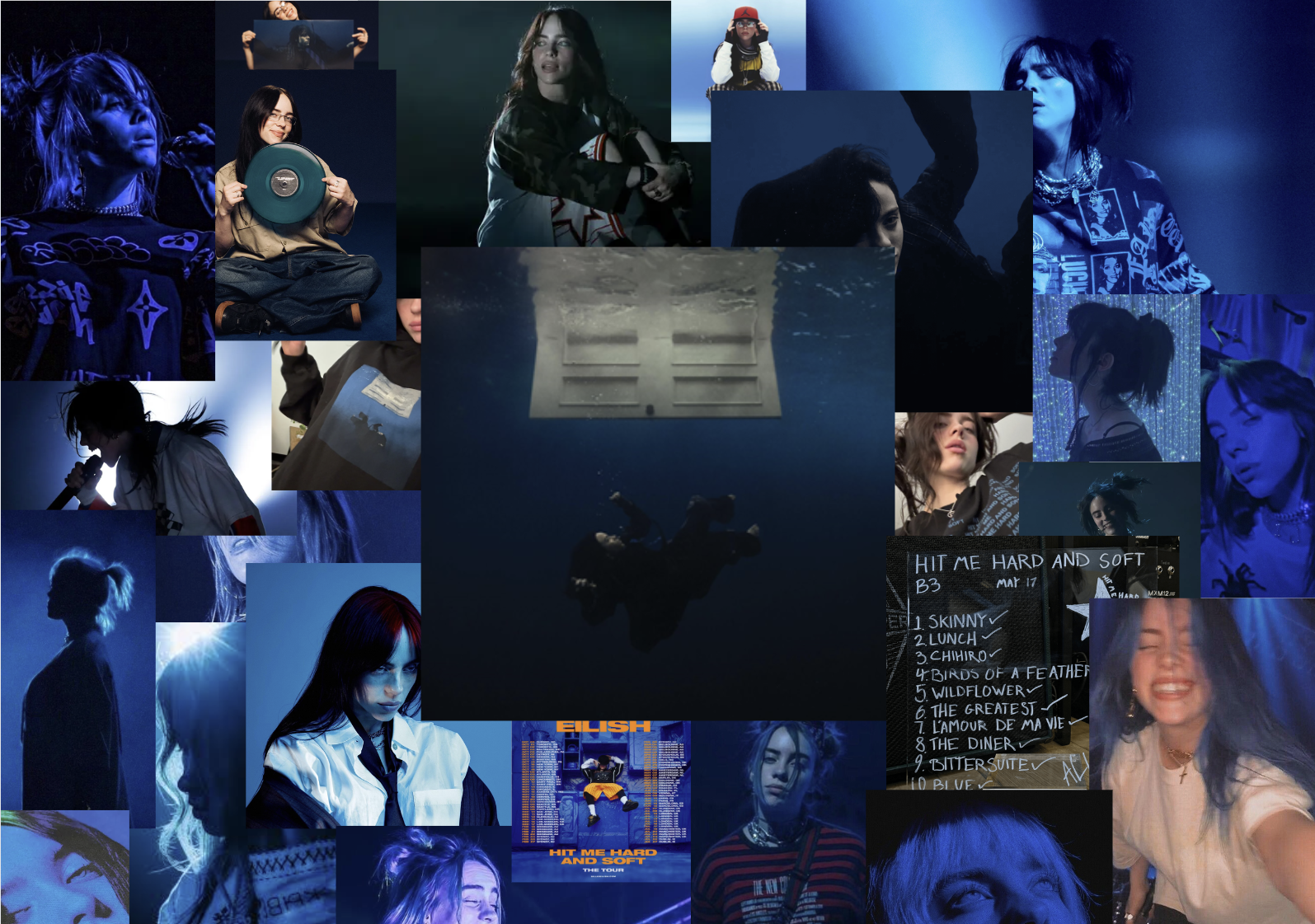 Collage I mad of Billie for my laptop background!
