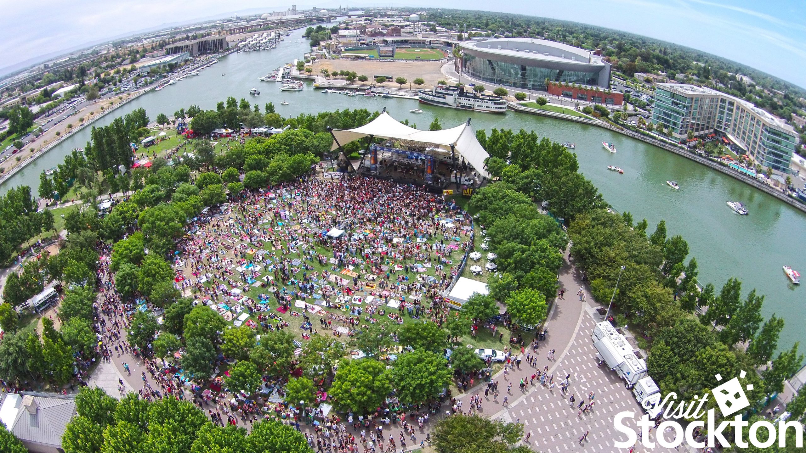 Concert on the Downtown Stockton, California Waterfront