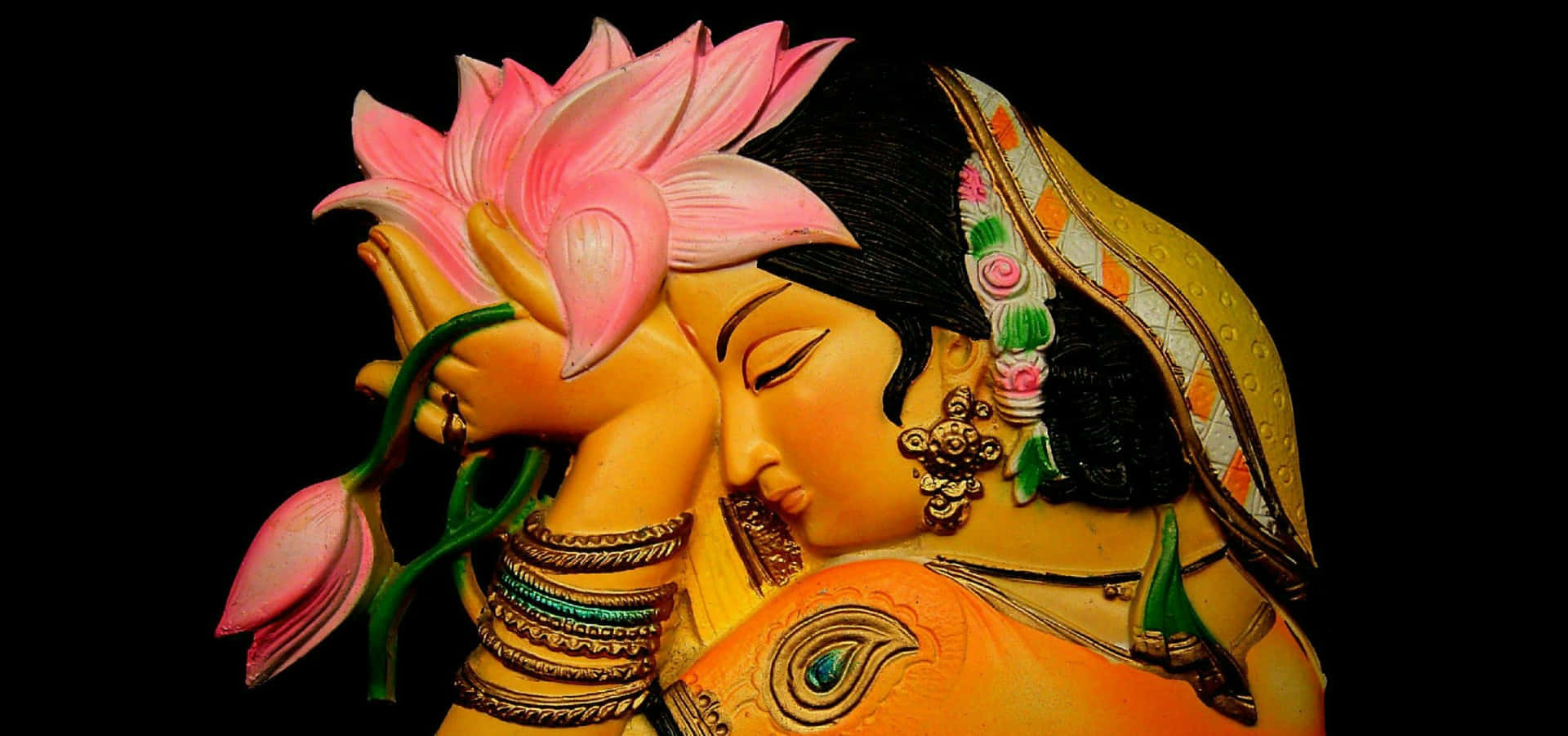 Download Devoted Woman Immersed in Prayer Wallpaper