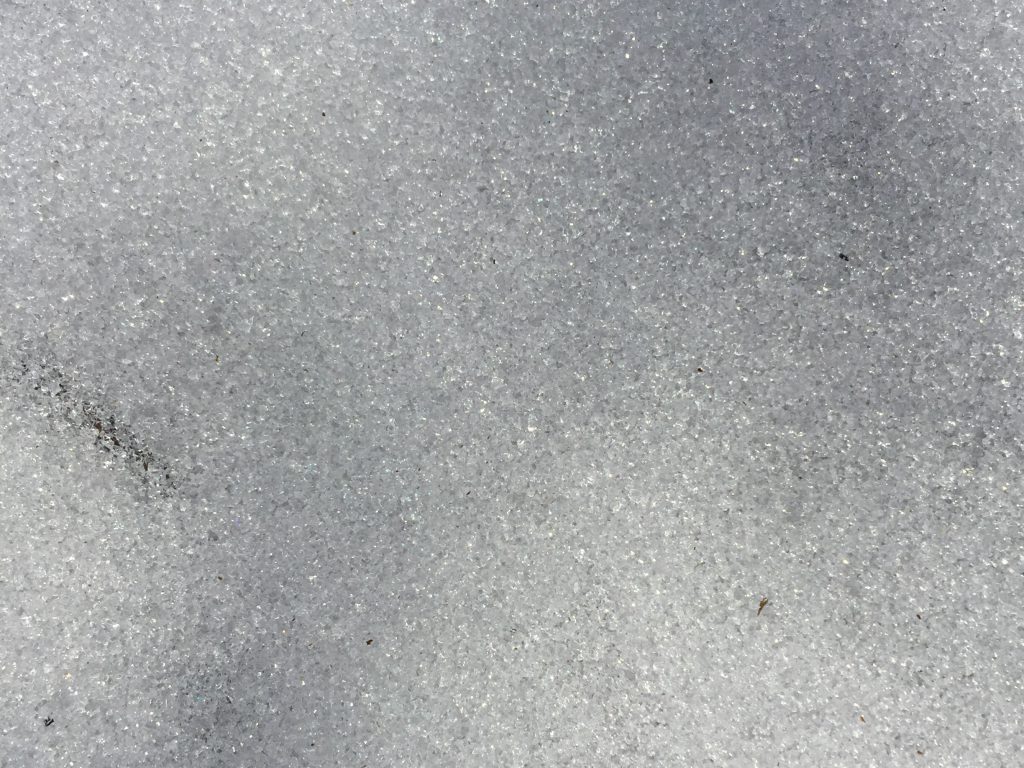 Snow close up with crystalized texture