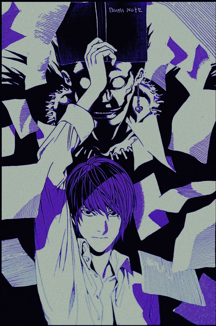 Light & Ryuk Manga Panel / Wallpaper