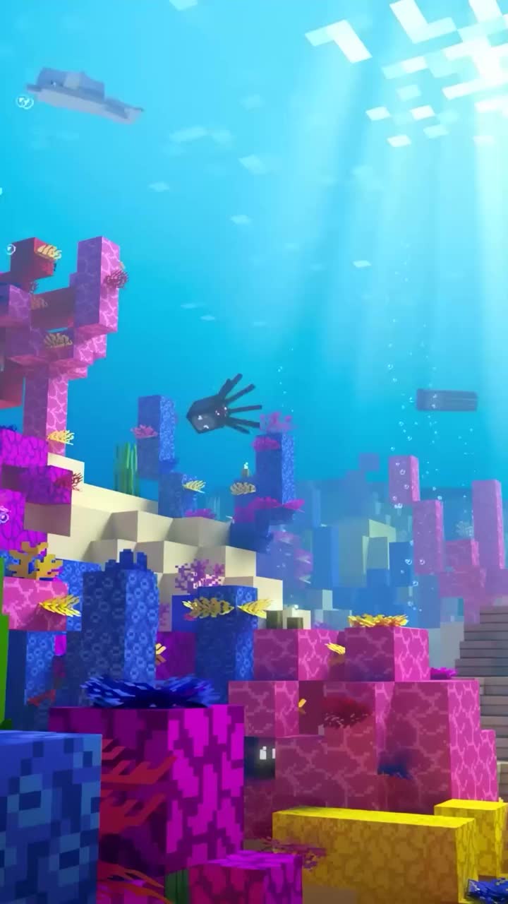 Minecraft Aquarium Mobile Live Wallpaper