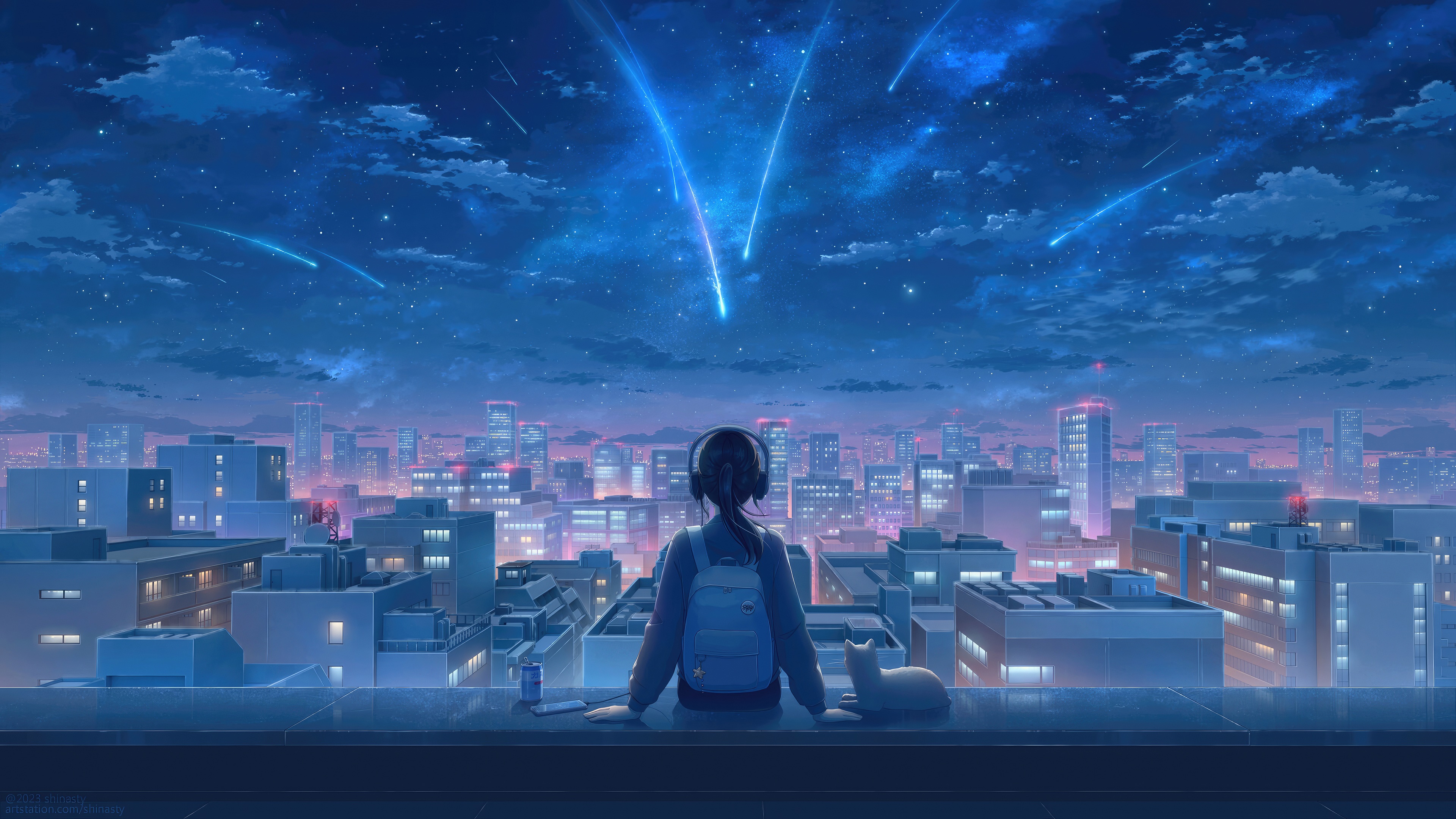 Starry Anime Night Sky