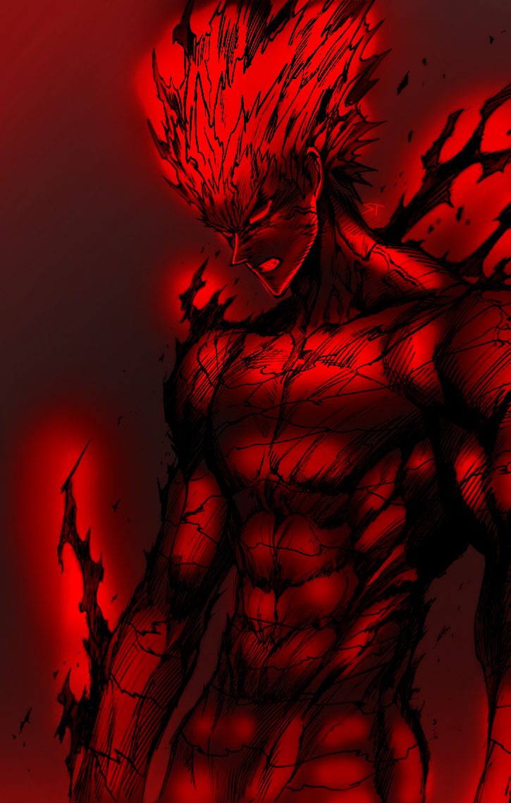 TamikST Color in red neon. #Garou #OnePunchMan #Anime #Manga # Wallpaper