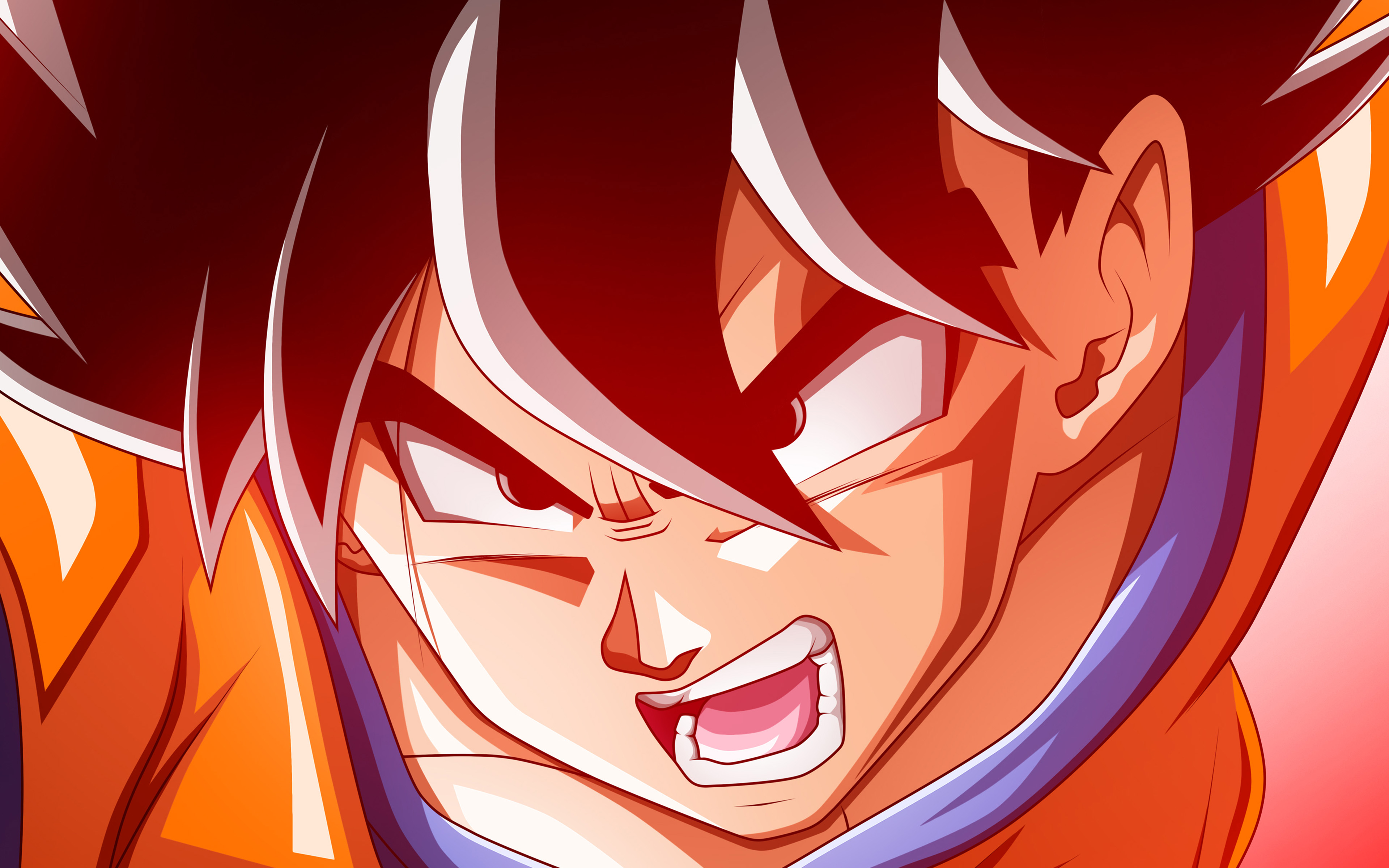 wallpaper for desktop, laptop. dragonball red cartoon illustration art