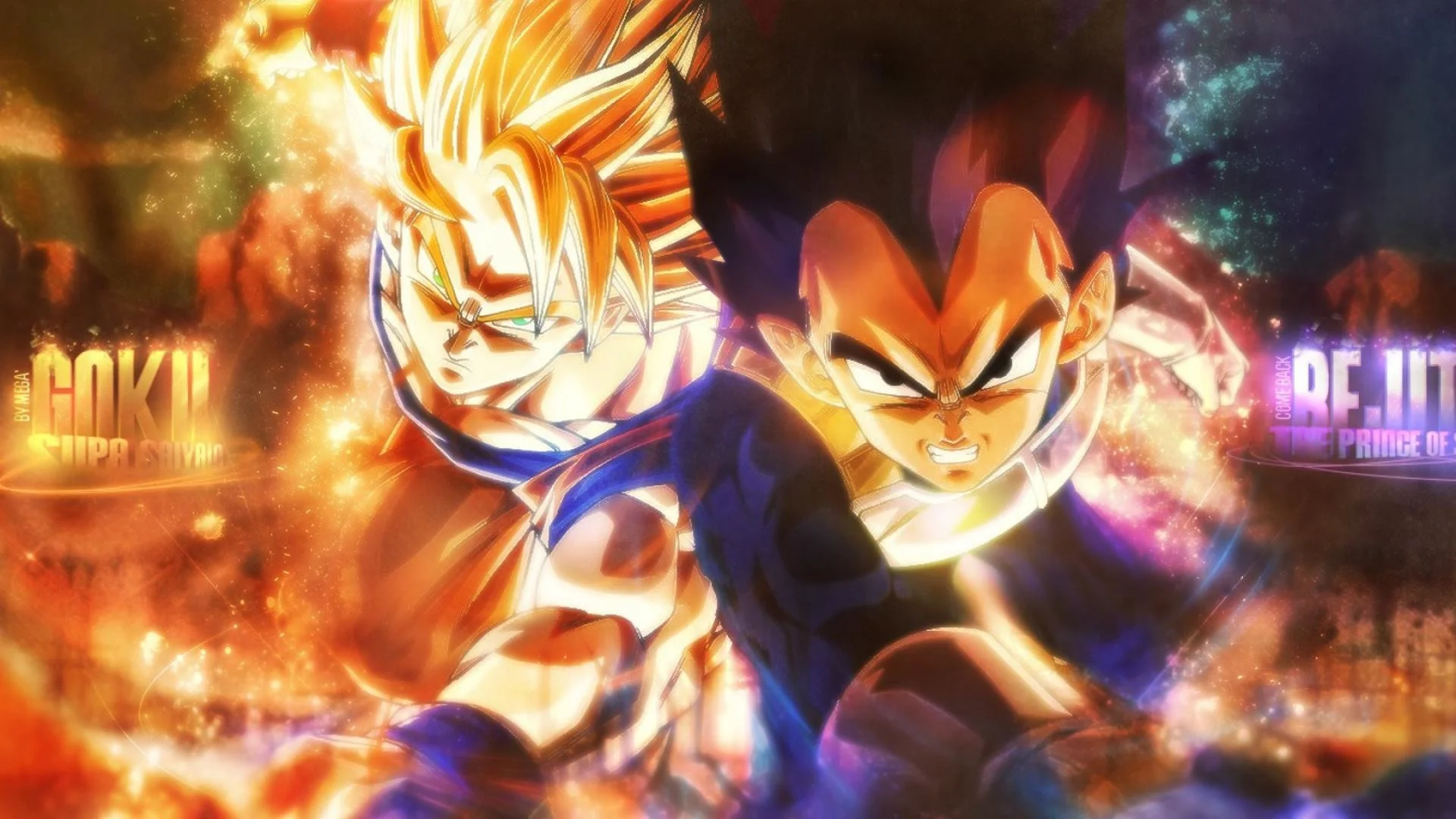 Vegeta son goku dragon ball super saiyan HD Wallpaper of Anime Manga