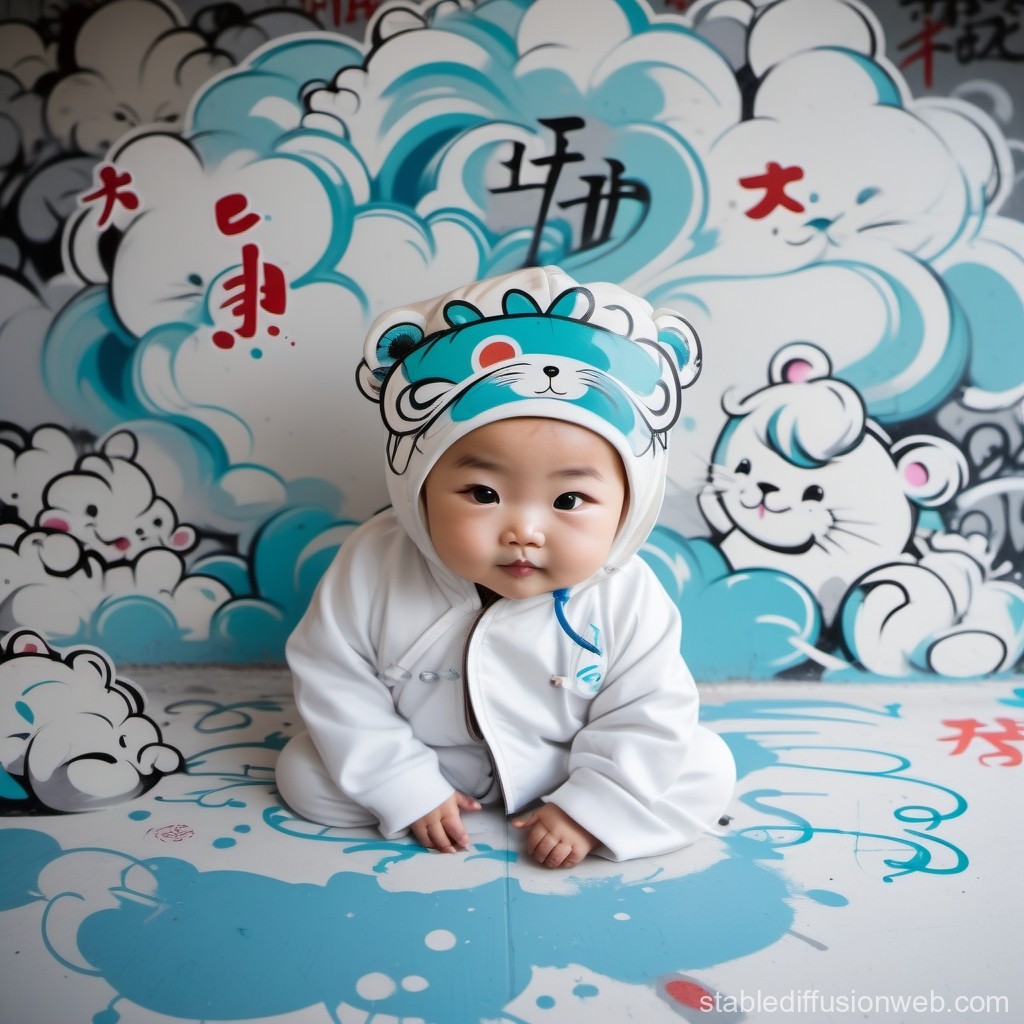 Adorable Chinese Baby. Stable Diffusion Online