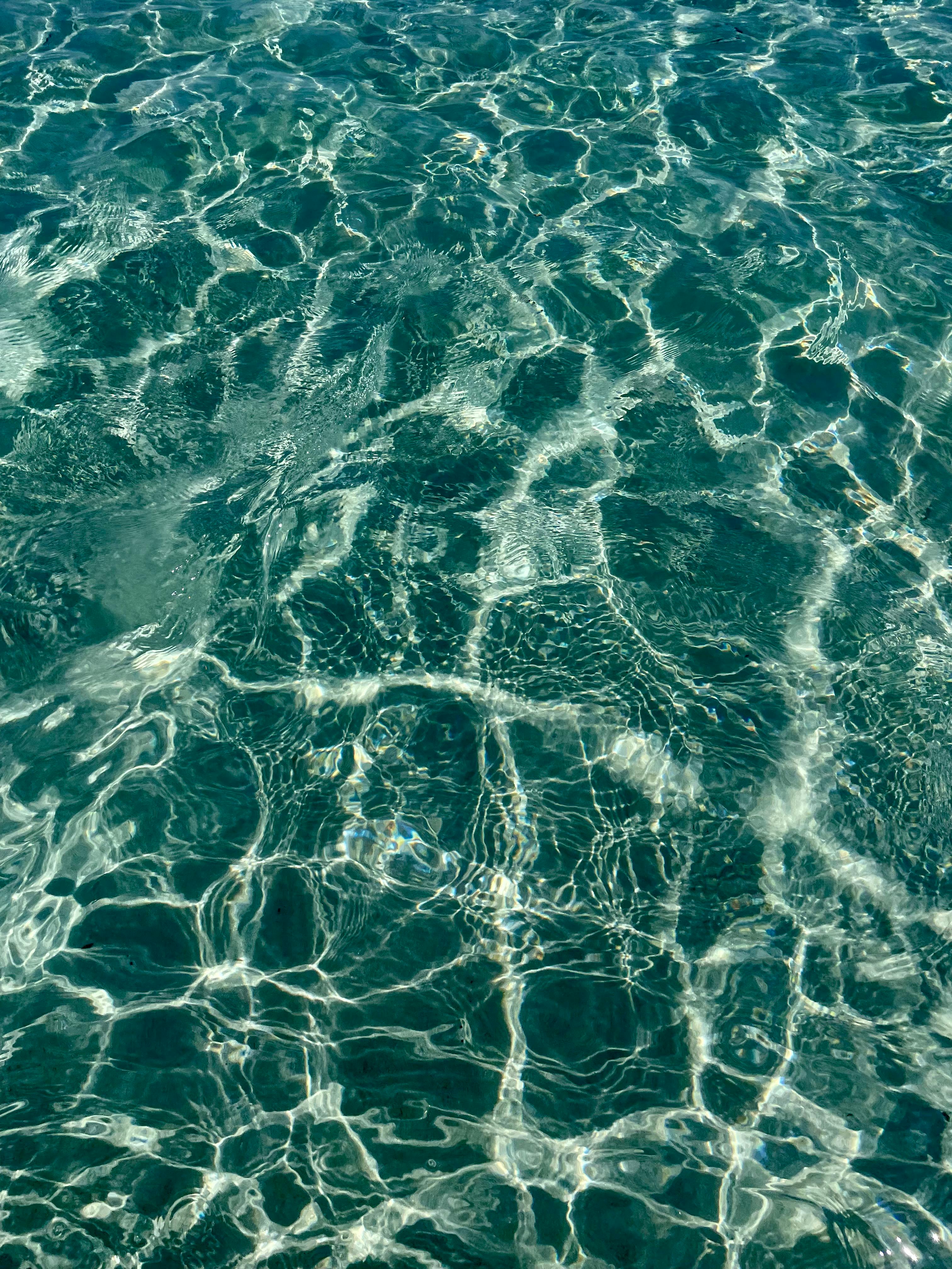 Close Up Bright Turquoise Water Surface · Free