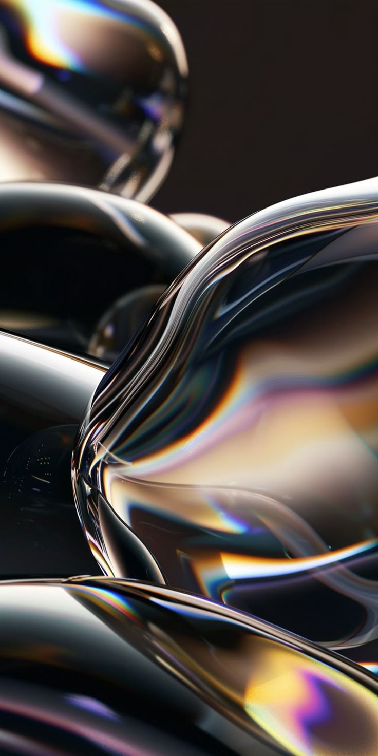 Download 8K Abstract 3D Rendering Liquid Glass Wallpaper for iPhone and Android