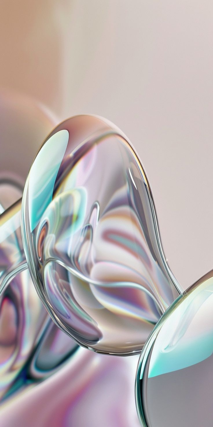 Download 8K Abstract 3D Rendering Liquid Glass Wallpaper for iPhone and Android