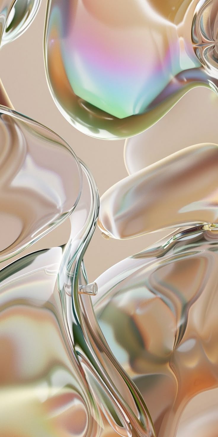Download 8K Abstract 3D Rendering Liquid Glass Wallpaper for iPhone and Android