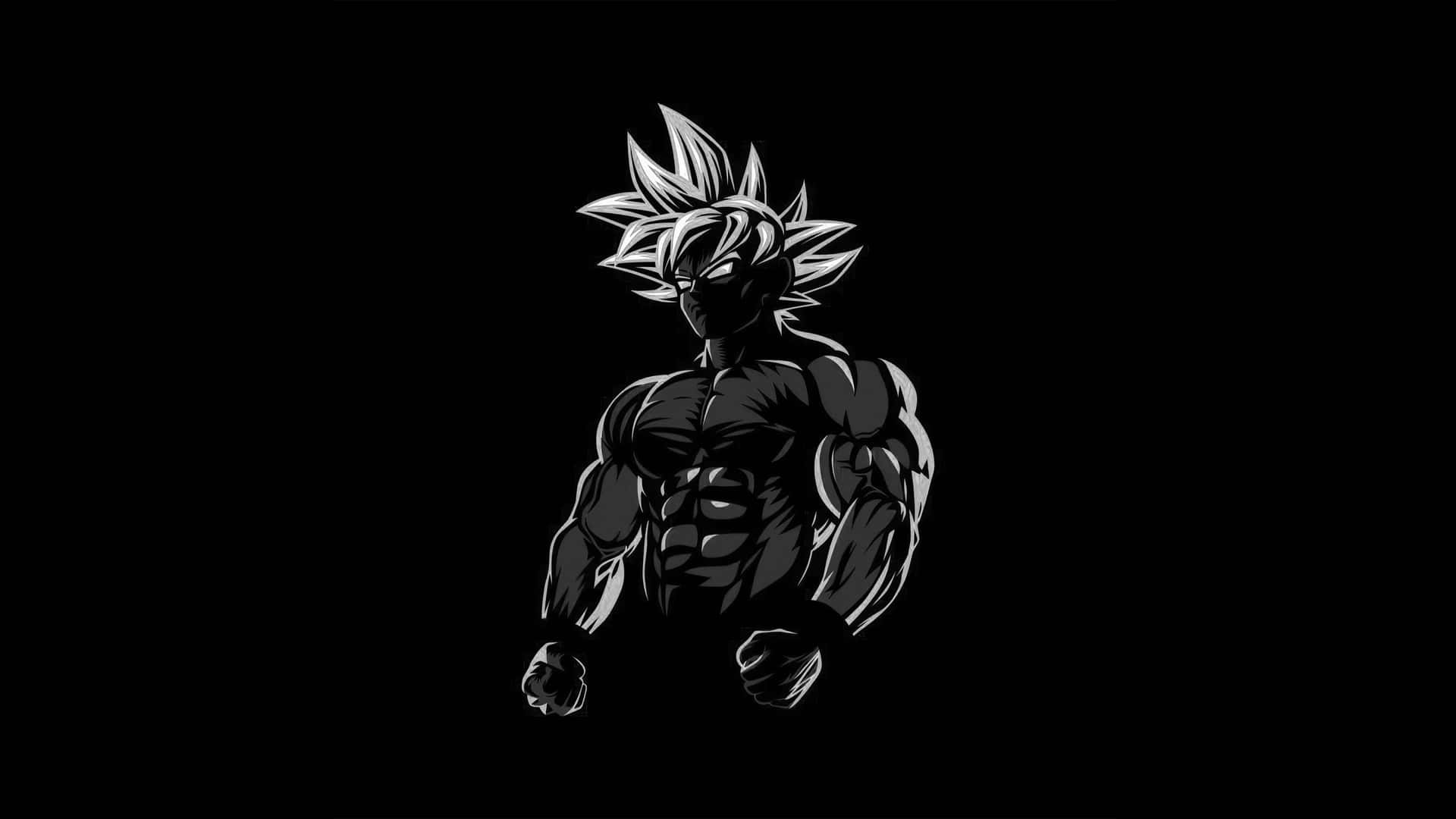 Download Black And White Anime Pfp Of Goku Wallpaper