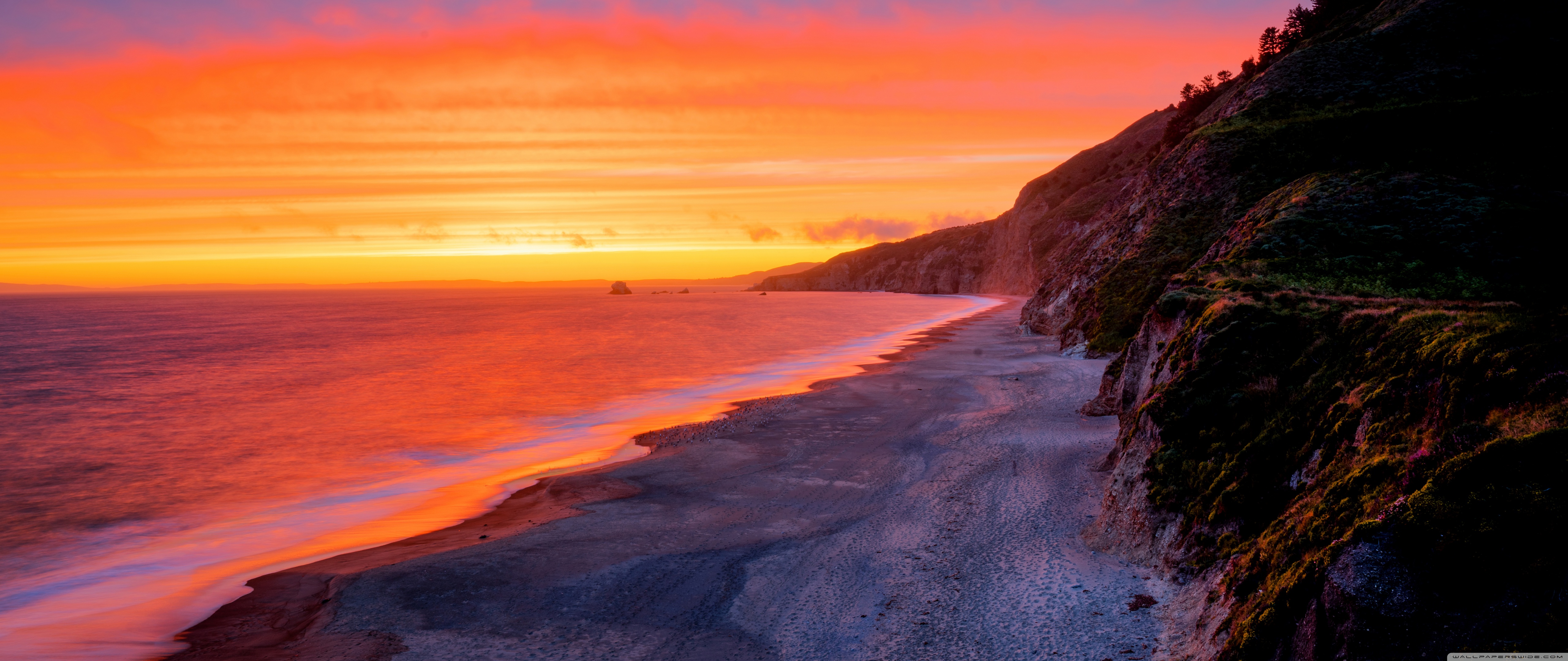 Sunset at California's Point Reyes National Seashore 4K UHD Wallpaper for UltraHD Desktop and TV, Widescreen and UltraWide Display, Smartphone and Tablet Devices