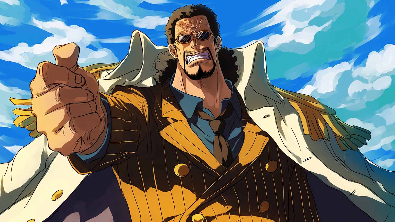 Free One Piece Kizaru Pointing Finger Desktop Wallpaper