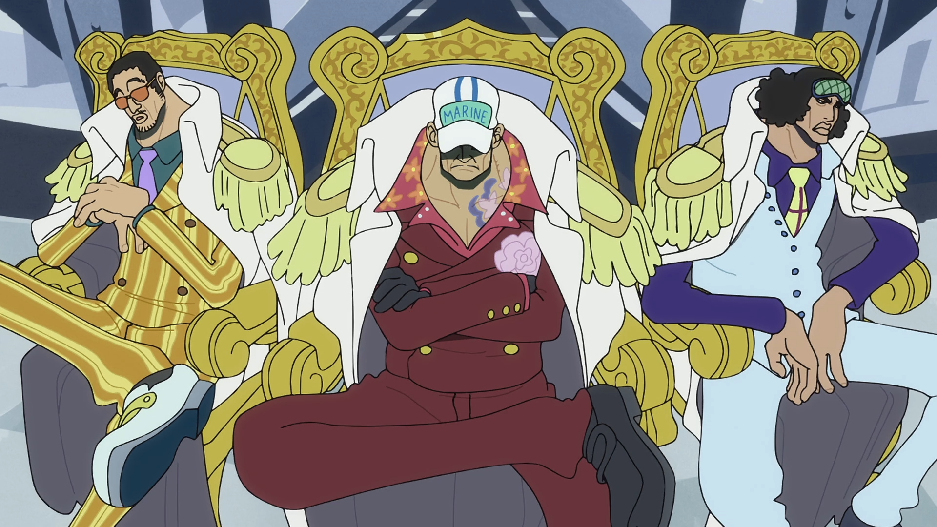Download Anime One Piece Akainu (One Piece) Kizaru (One Piece) Aokiji (One Piece) HD Wallpaper