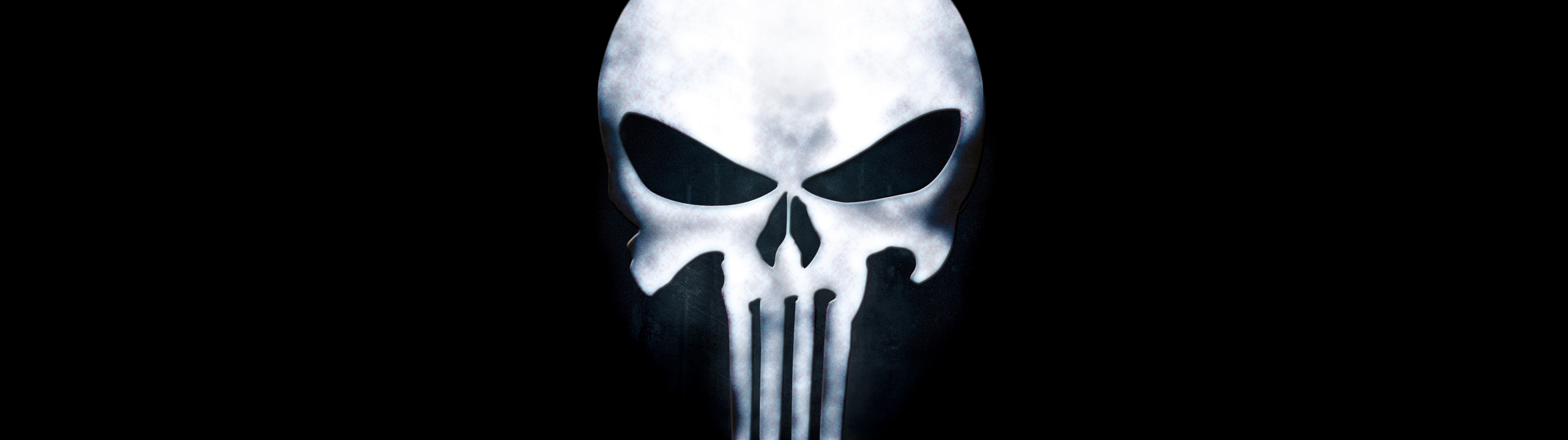 The Punisher Wallpaper 4K, Skull, Black background, 5K, 8K