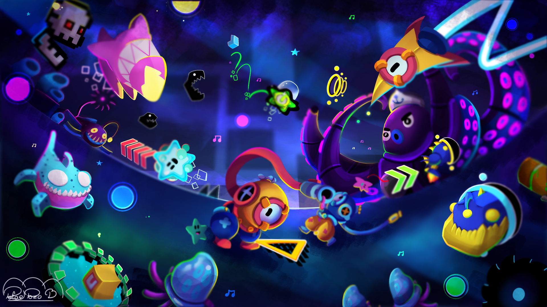 A fan art of Otis in Geometry Dash, I think that Otis is a GD pro player