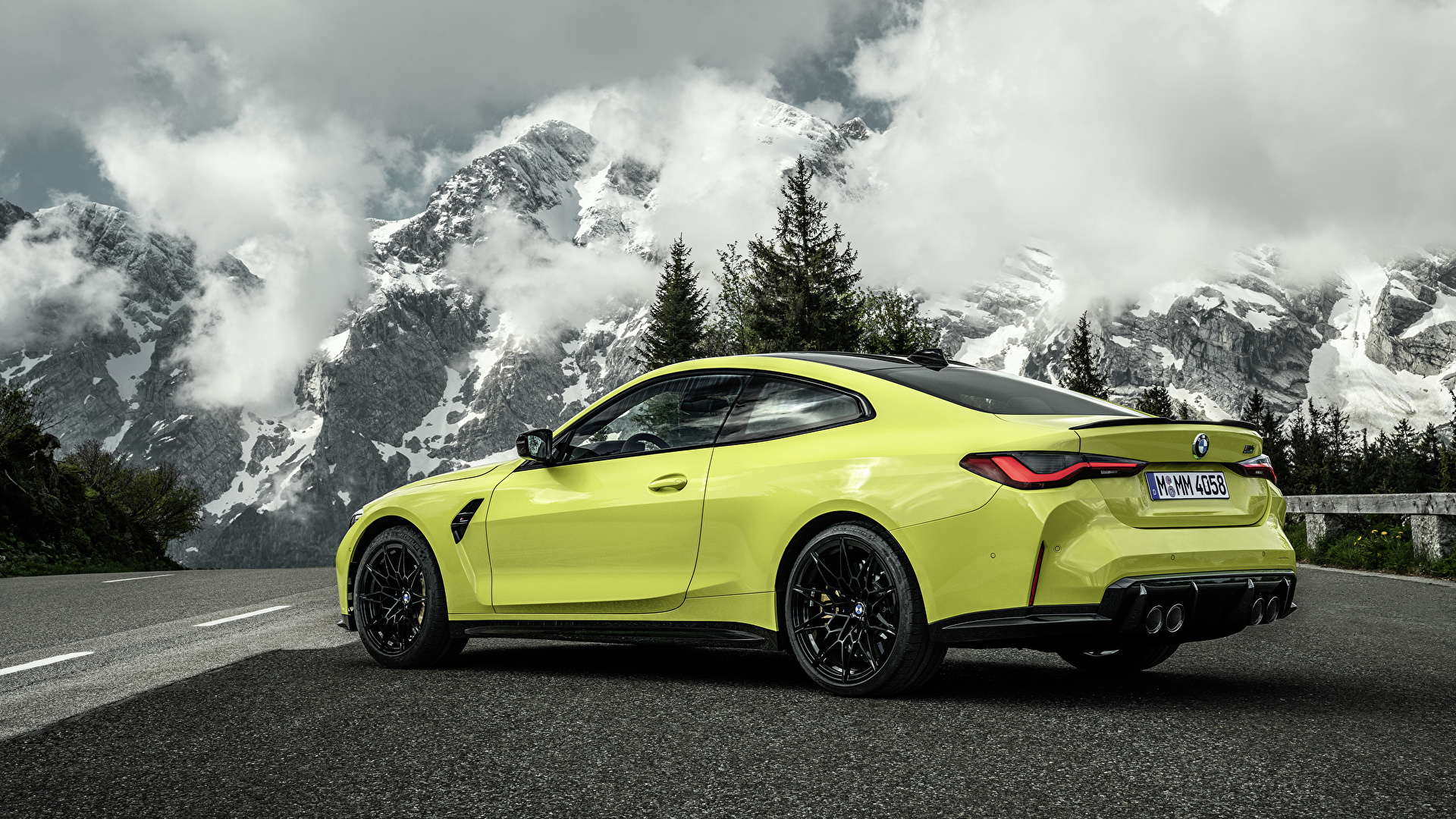 Wallpaper BMW M4 Competition, (G82), 2020 Coupe Nature 1920x1080