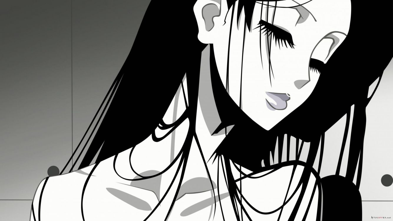 Wallpaper Black Haired Woman Anime Character, Background Free Image