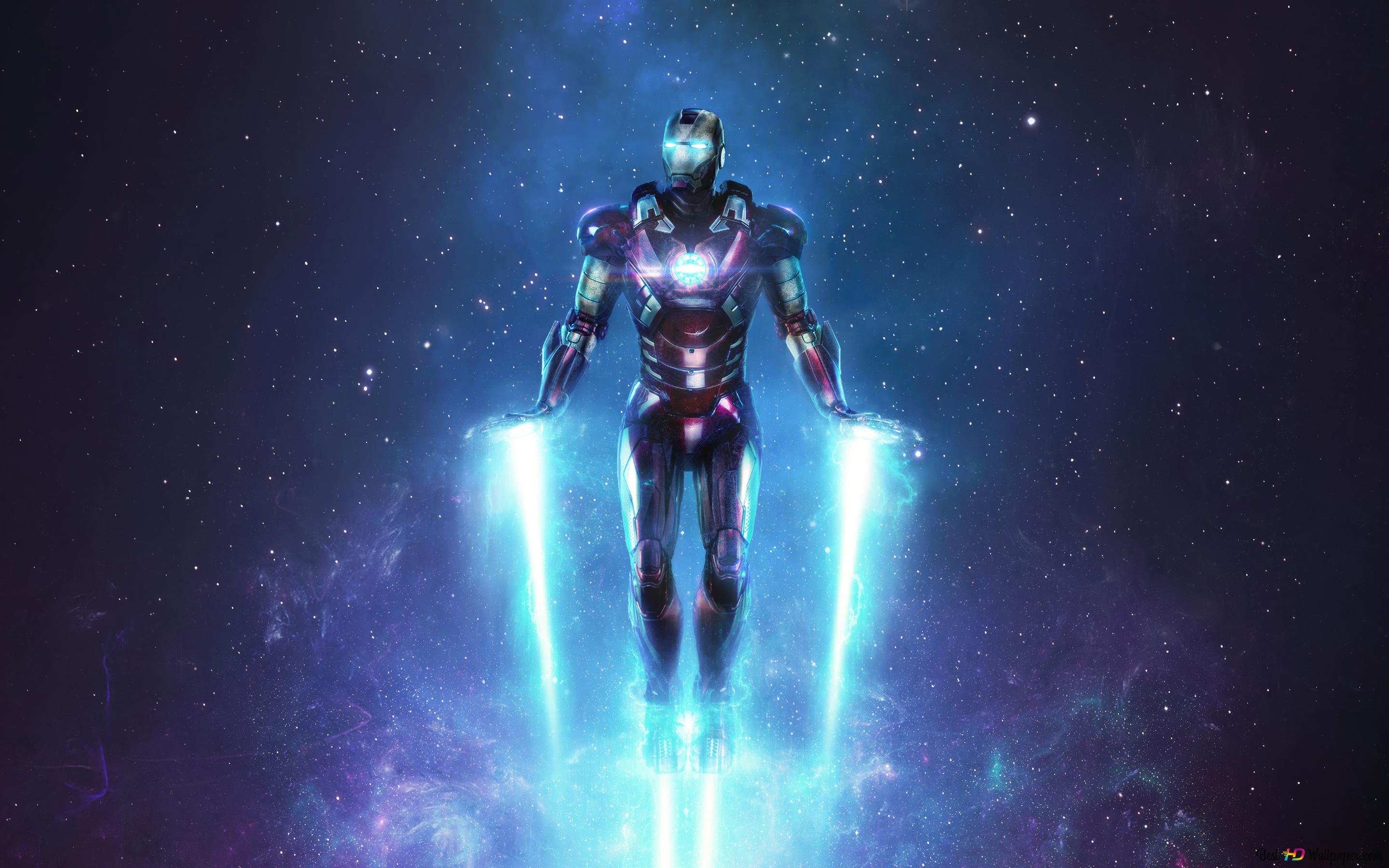 Iron Man goes out for flying at night 4K wallpaper download