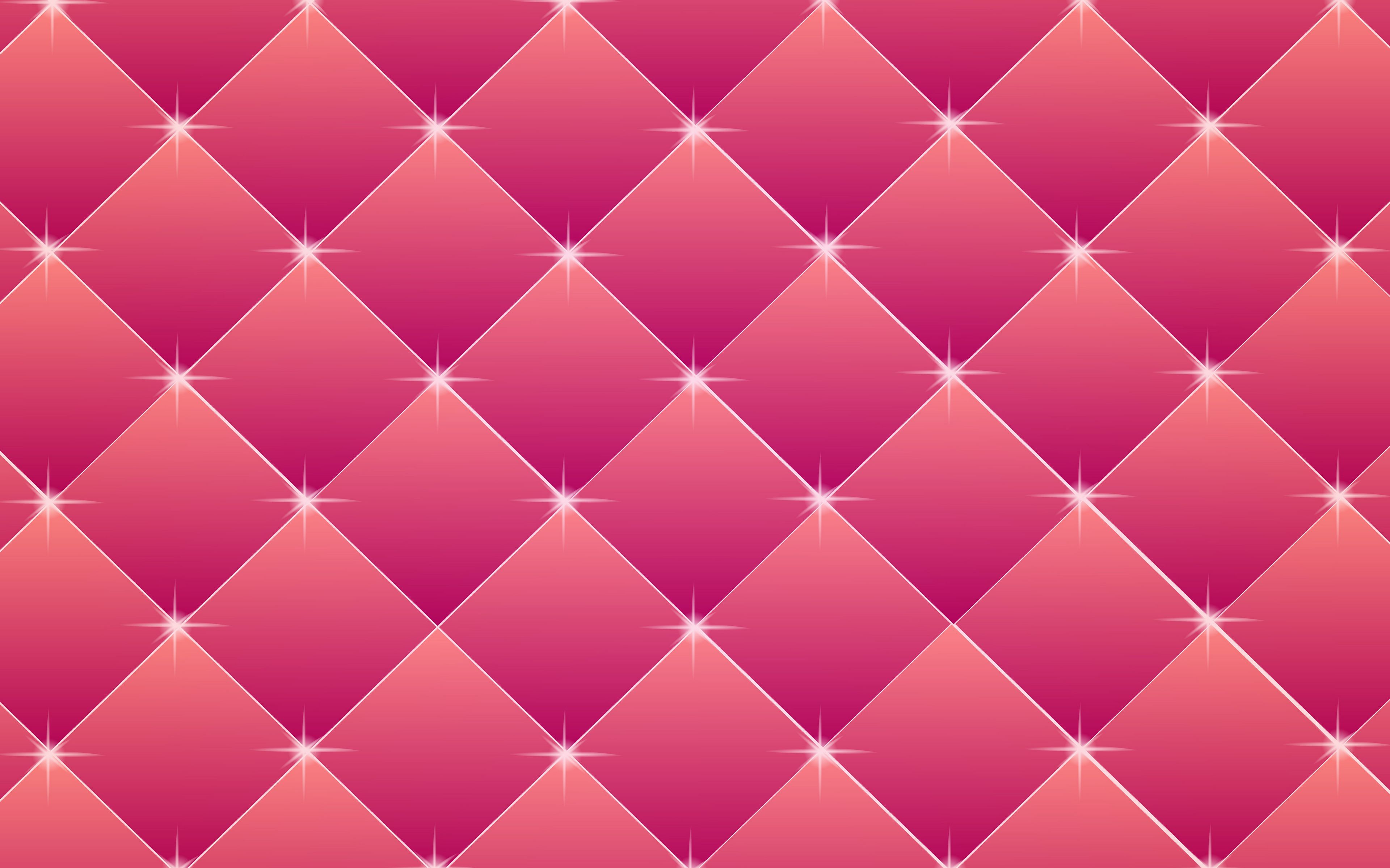 Download wallpaper 3840x2400 squares, rhombuses, pink, glitter 4k ultra HD 16:10 HD background