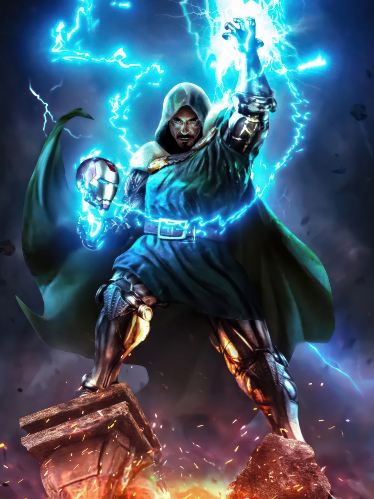 Robert Downey Jr Wallpaper 4K, Doctor Doom, Fan Art