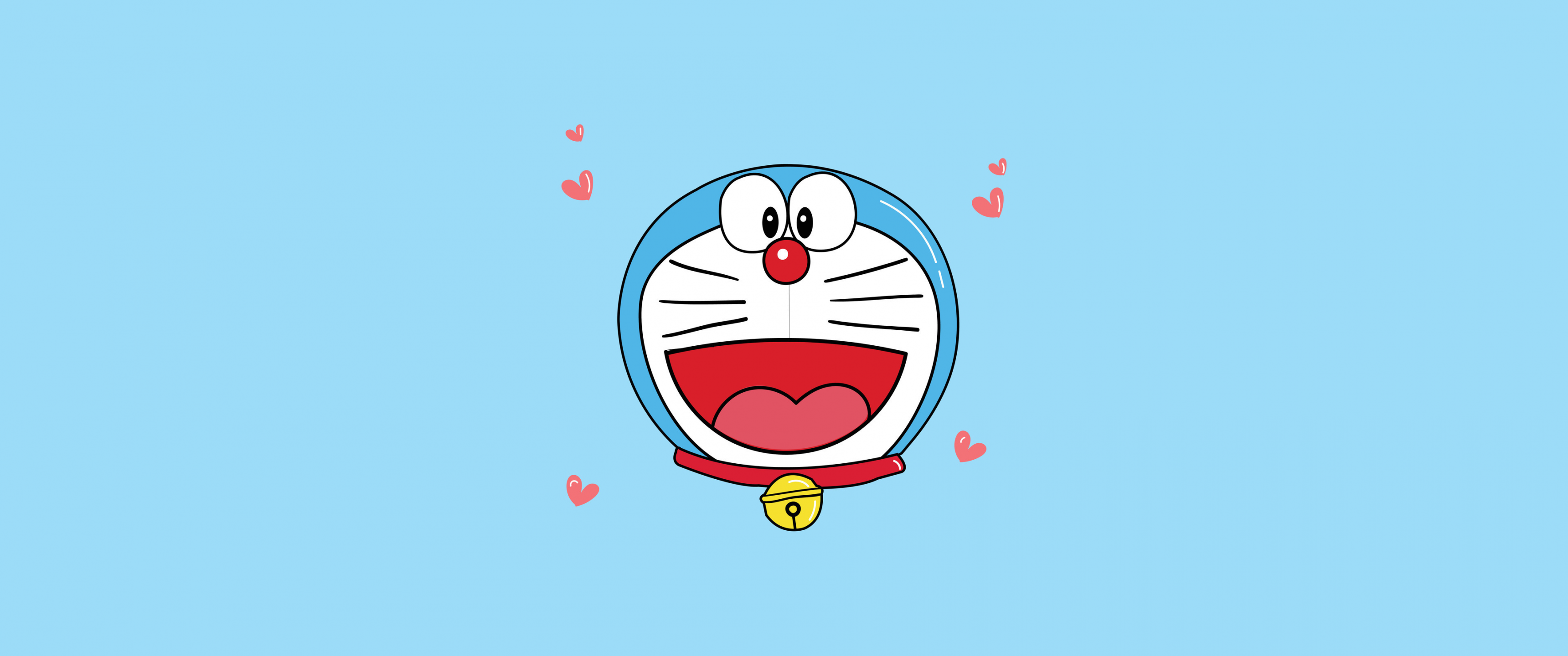 Doraemon Cute Minimalist 4K Wallpaper