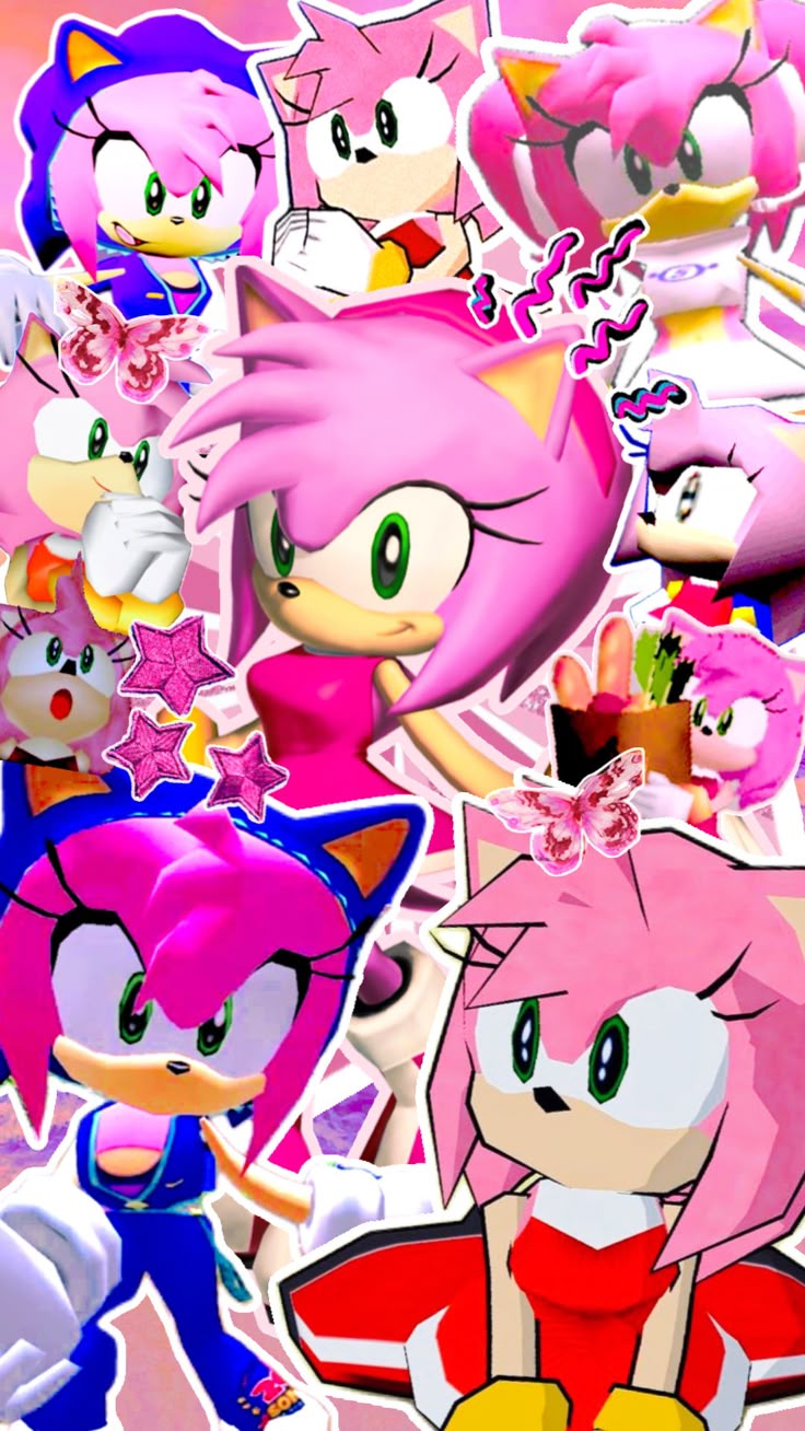 i love amy #amyrose #sonic #wallpaper #pink