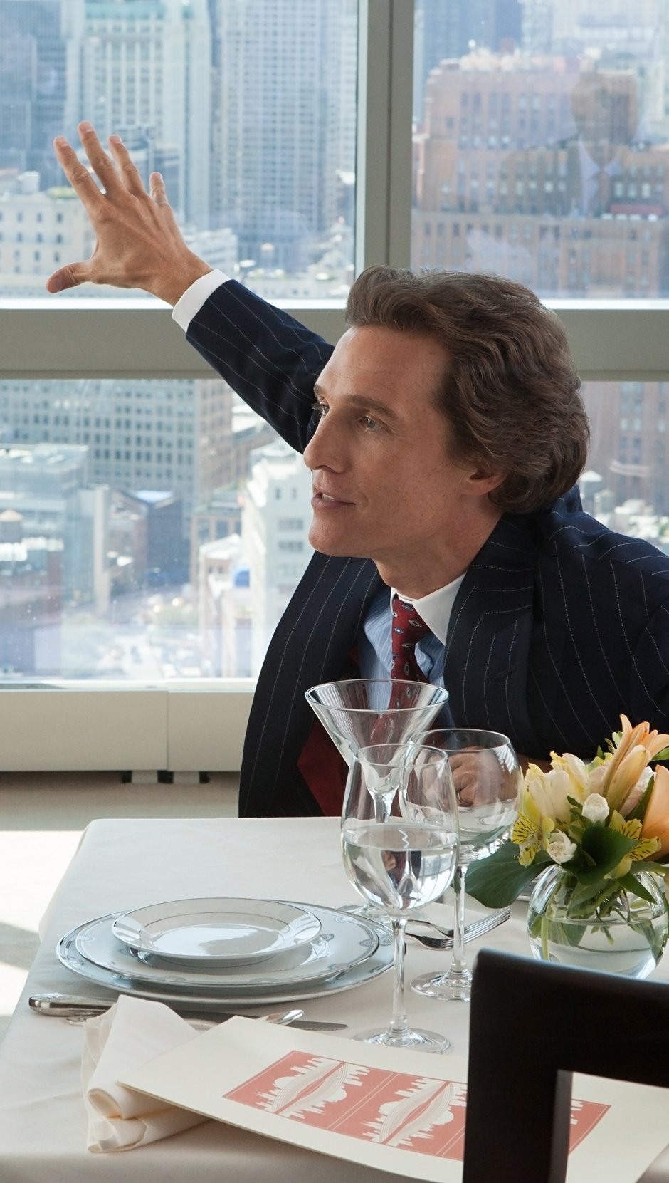 Leonardo DiCaprio and Matthew McConaughey in The Wolf of Wall Street Wallpaper for iPhone and Mobile Phone