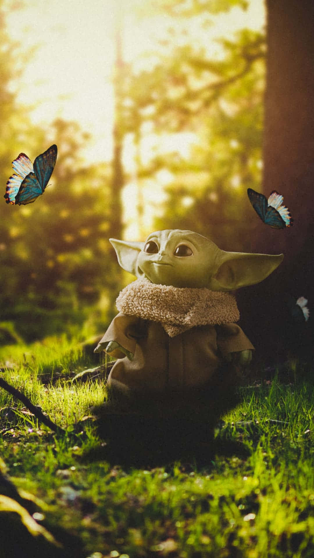 Download Baby Yoda In Forest iPhone Wallpaper