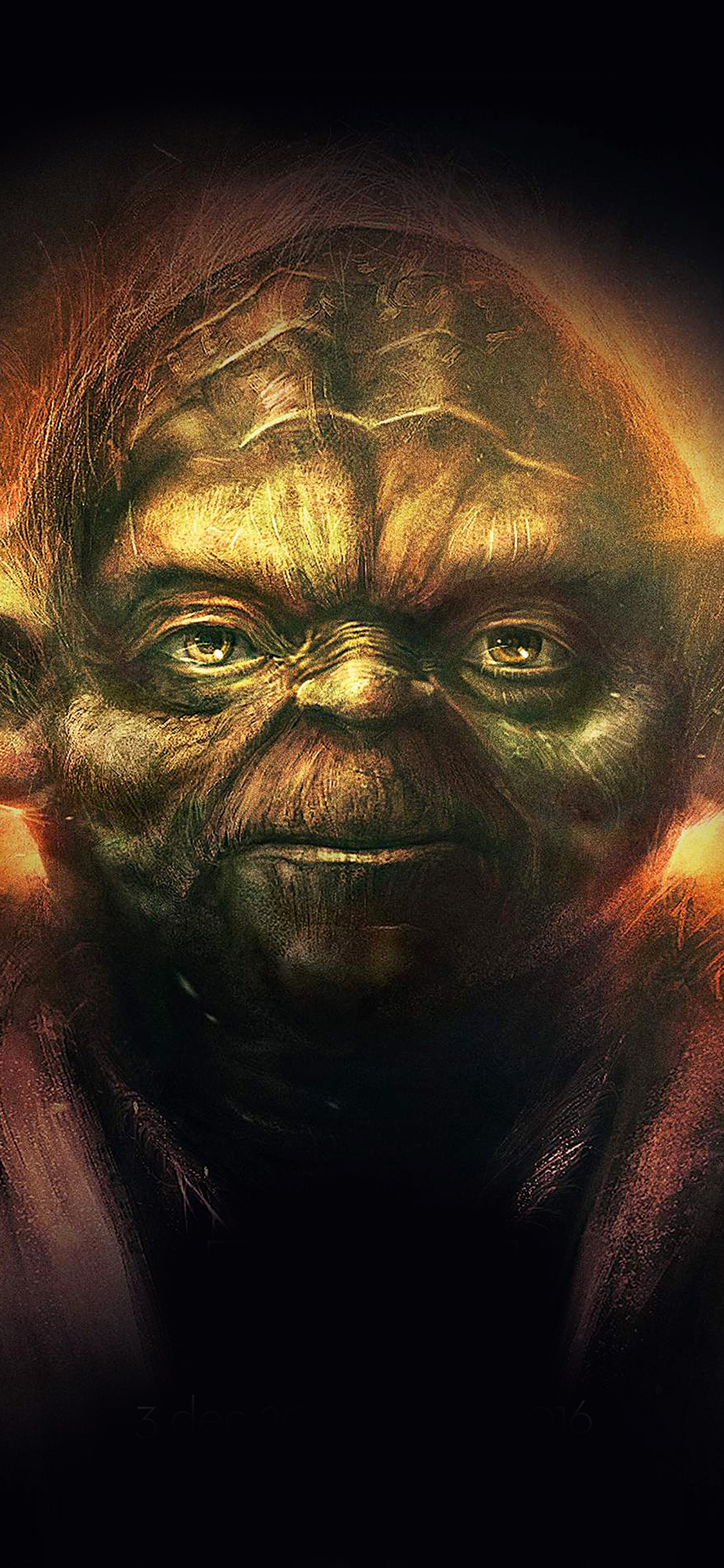 yoda starwars art dark illlust film poster