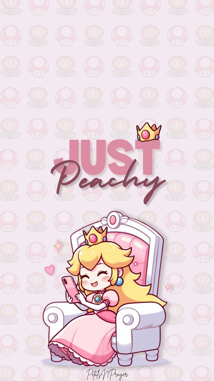 Just Peachy. Princess Peach Phone Wallpaper