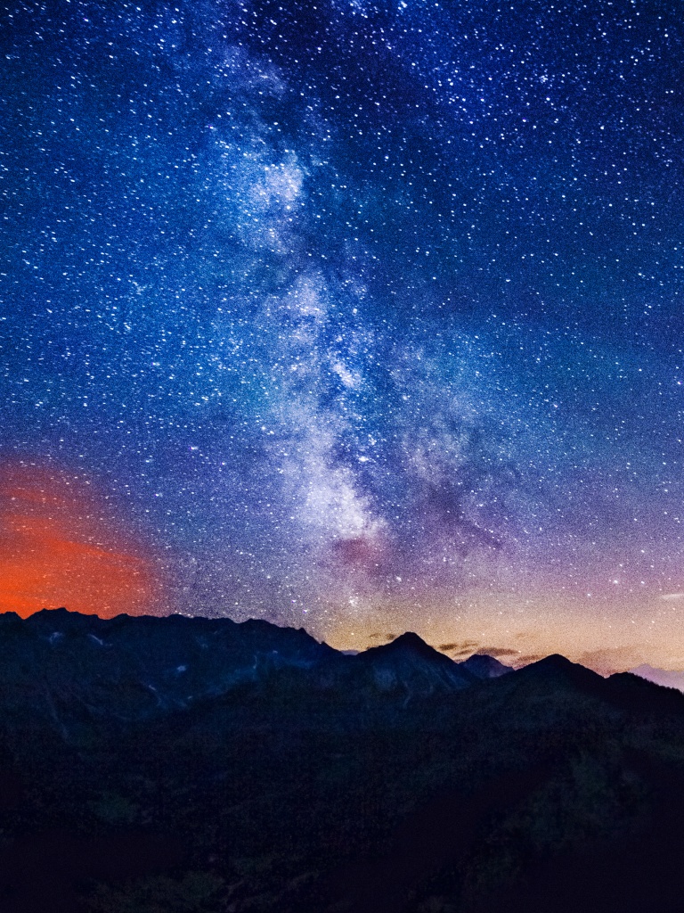 Milky Way Wallpaper 4K, Starry sky, Astronomy, Night time