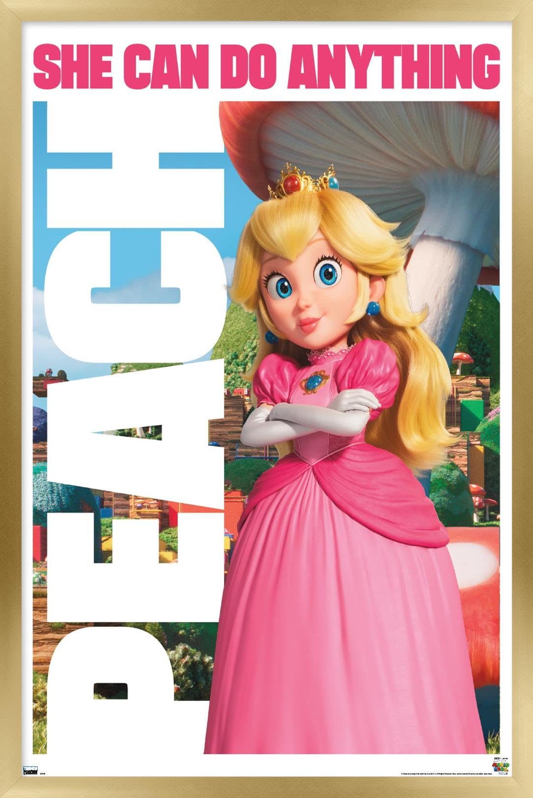 Trends International The Super Mario Bros. Movie Wall Poster, 22.4L x 14.7W, Gold Framed Version: Posters & Prints