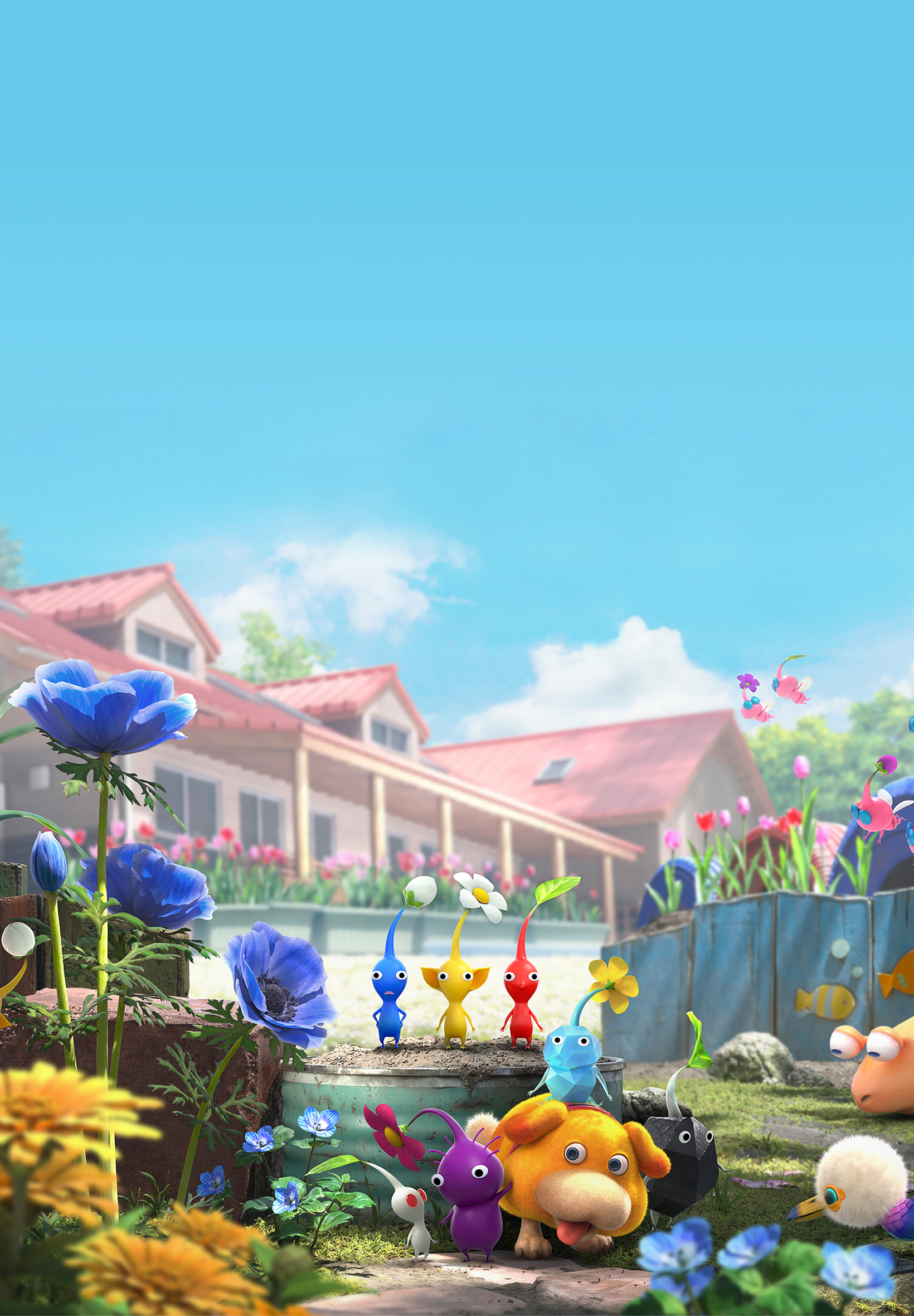 Pikmin 4 Artwork Wallpaper with Monocle