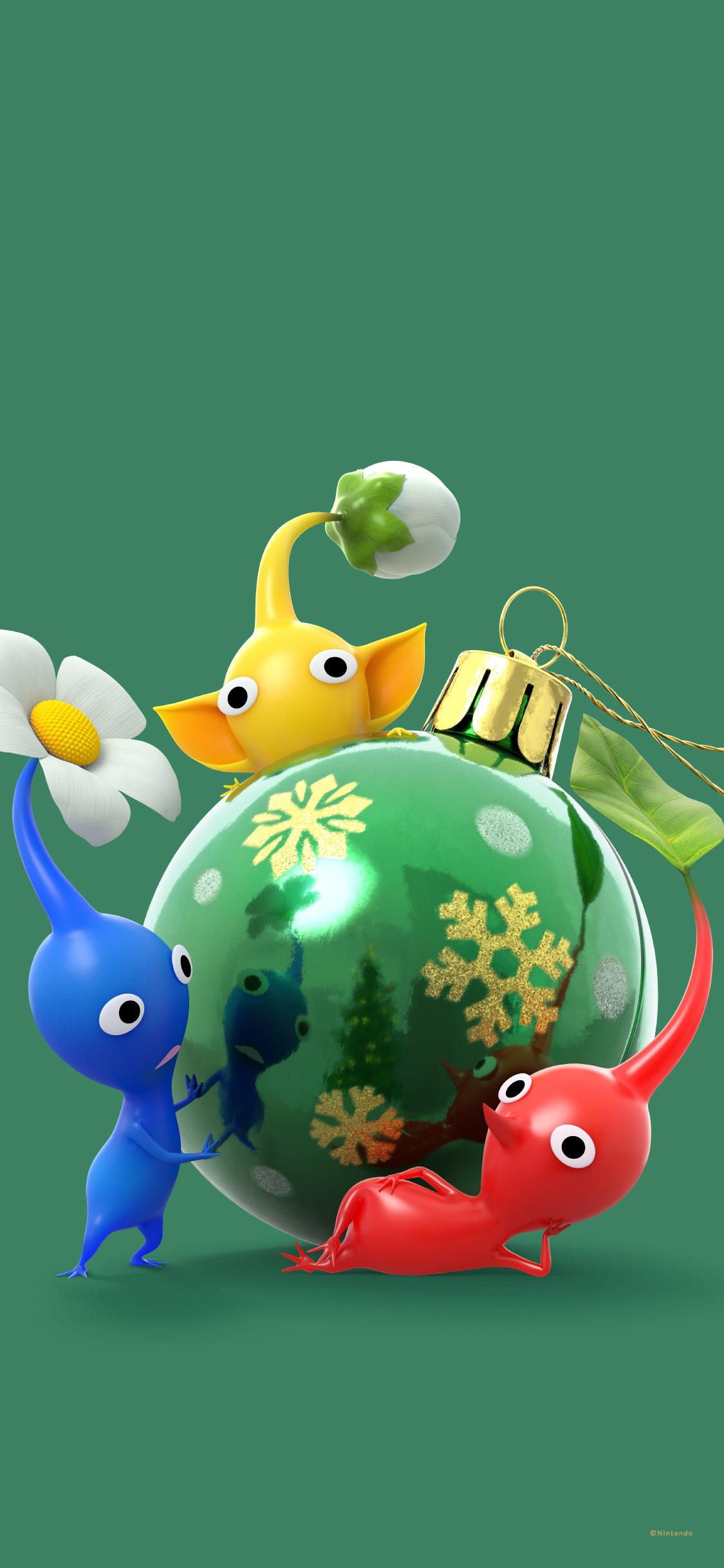 Genki✨ released Pikmin Holiday themed wallpaper!