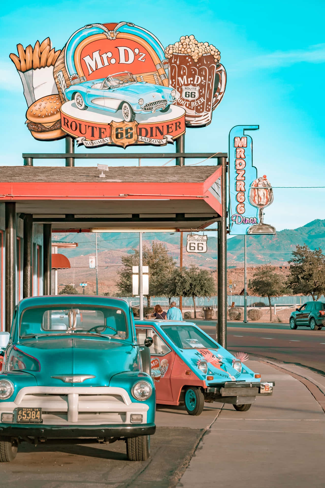 Download Mr D'z Route 66 Retro Diner Wallpaper